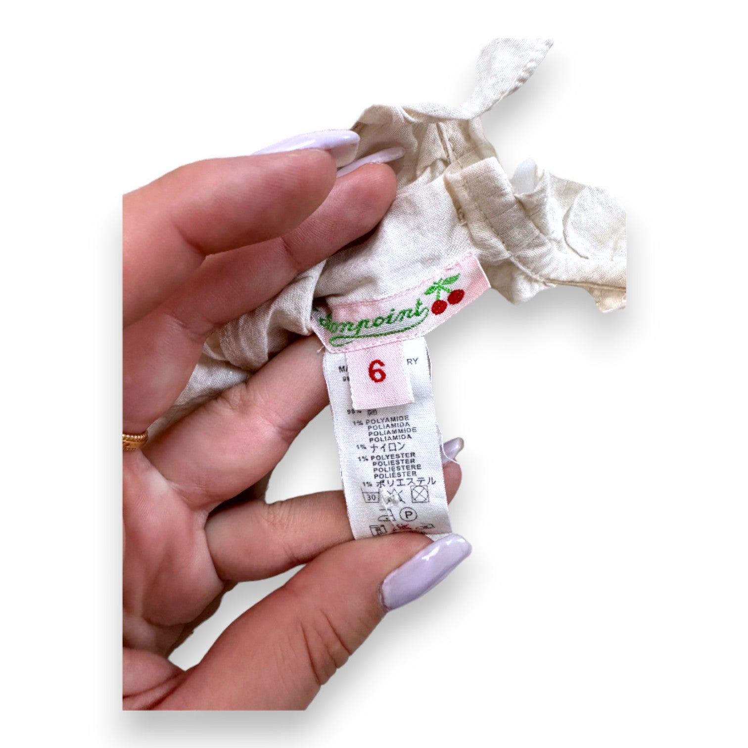 BONPOINT - Hellrosa Bluse mit silbernen Details - 6 Monate