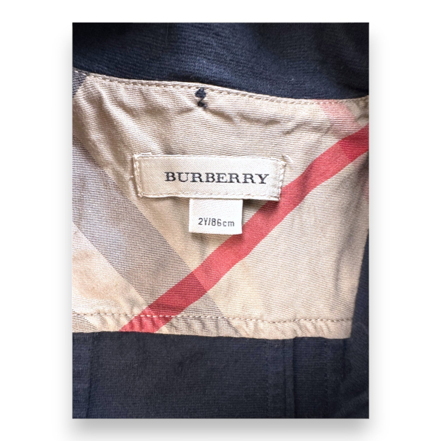 BURBERRY - Marineblaue Jacke im Trenchcoat-Stil - 3 Jahre