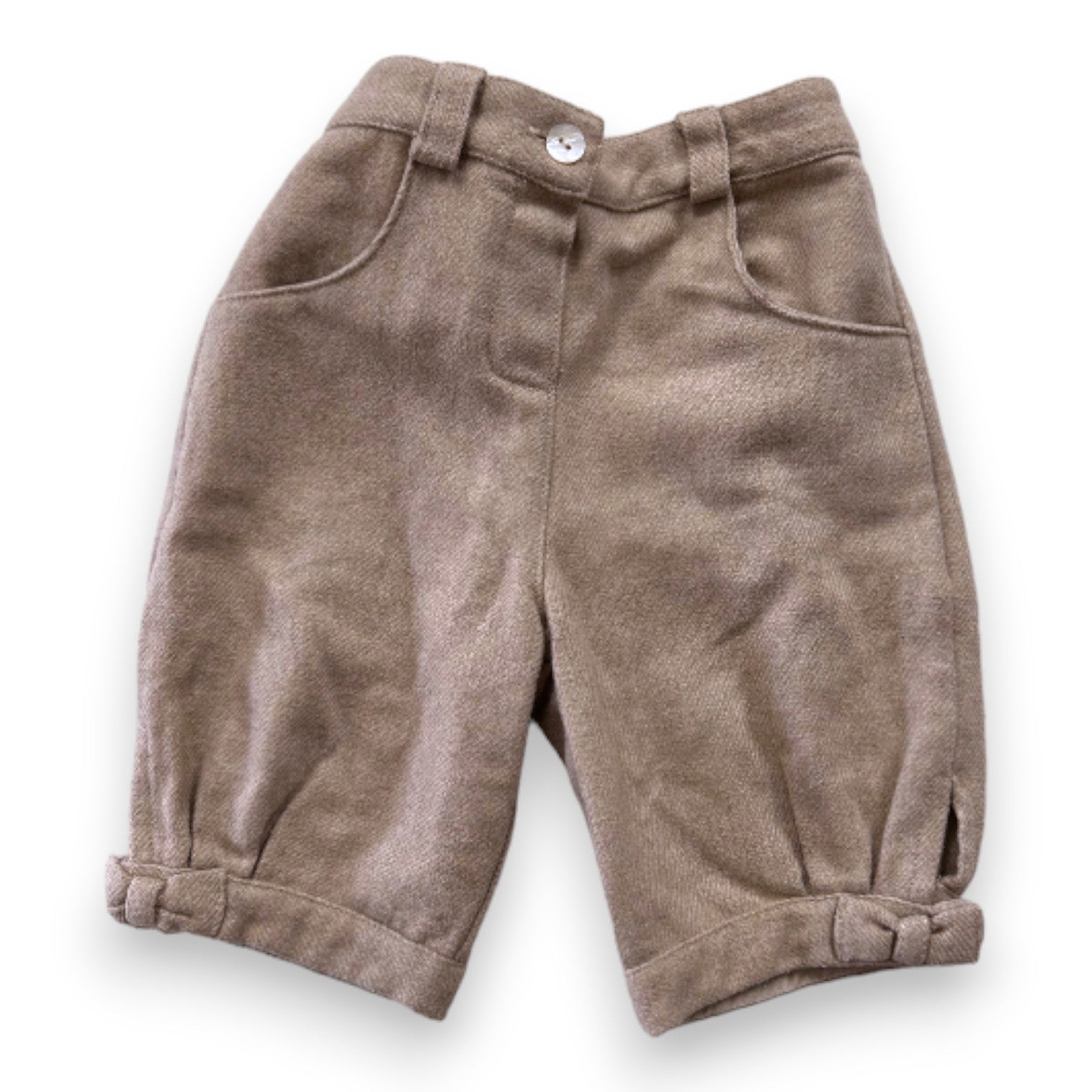 CYRILLUS - Pantalon beige large - 12 mois
