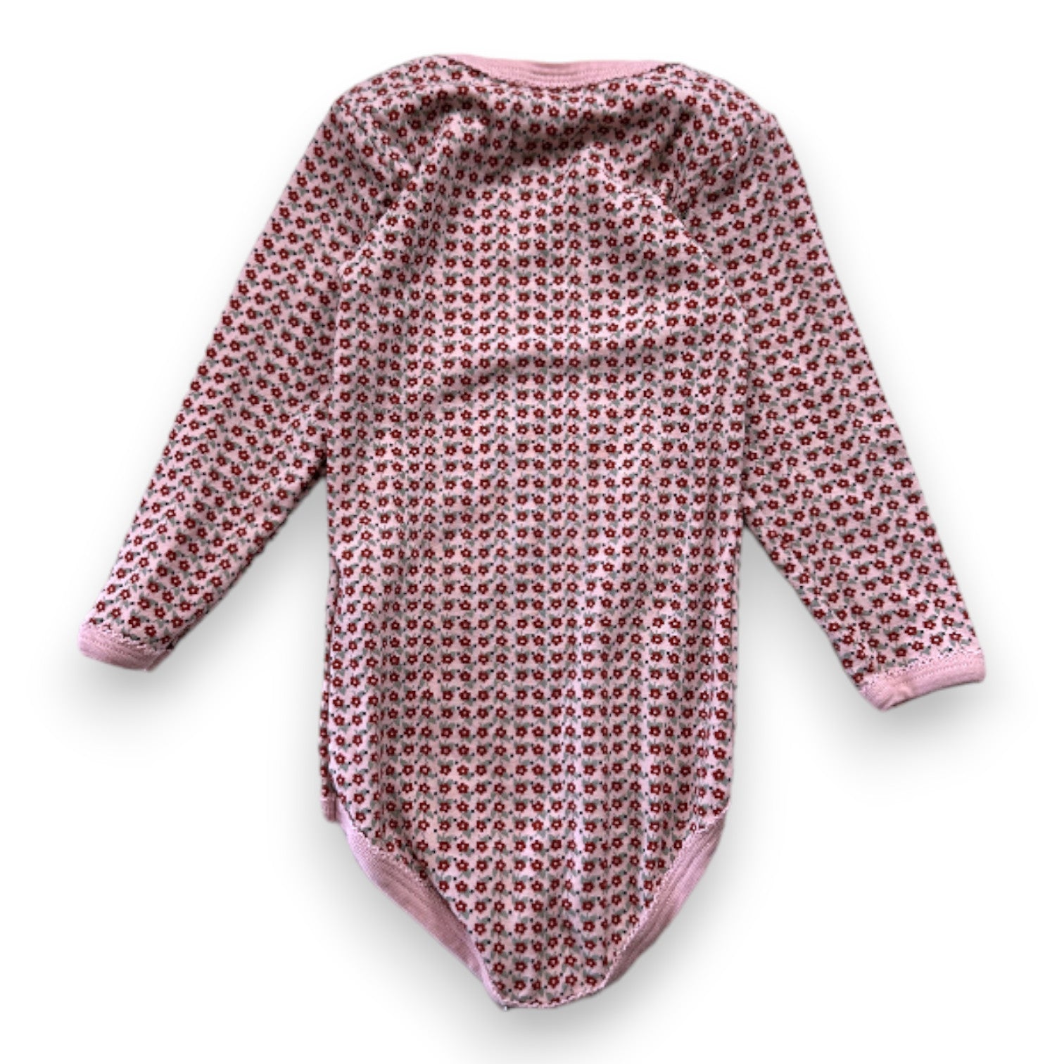 PETIT BATEAU - Body rose à fleurs - 2 ans