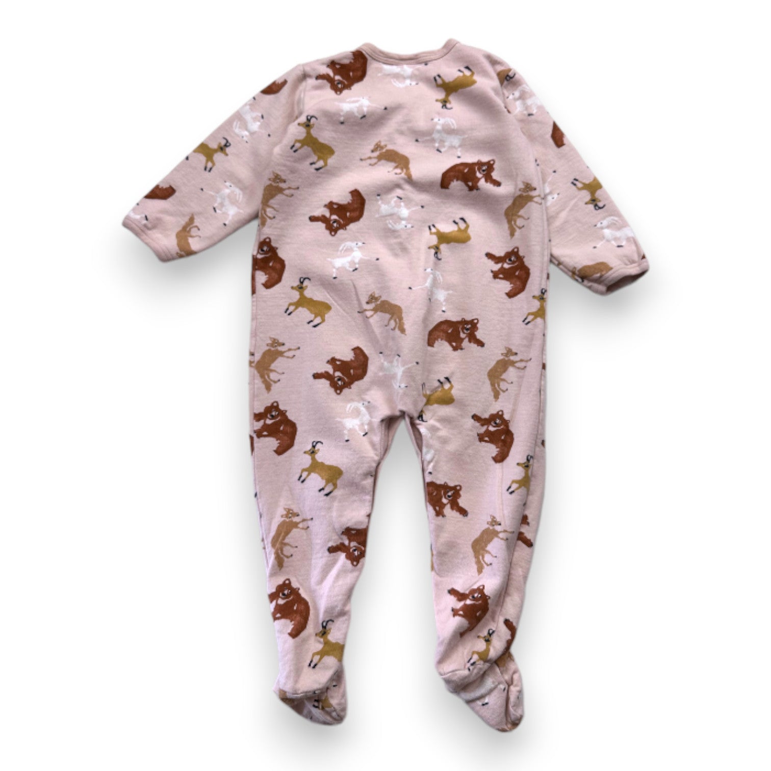 PETIT BATEAU - Pyjama rose avec chevres imprimés - 2 ans