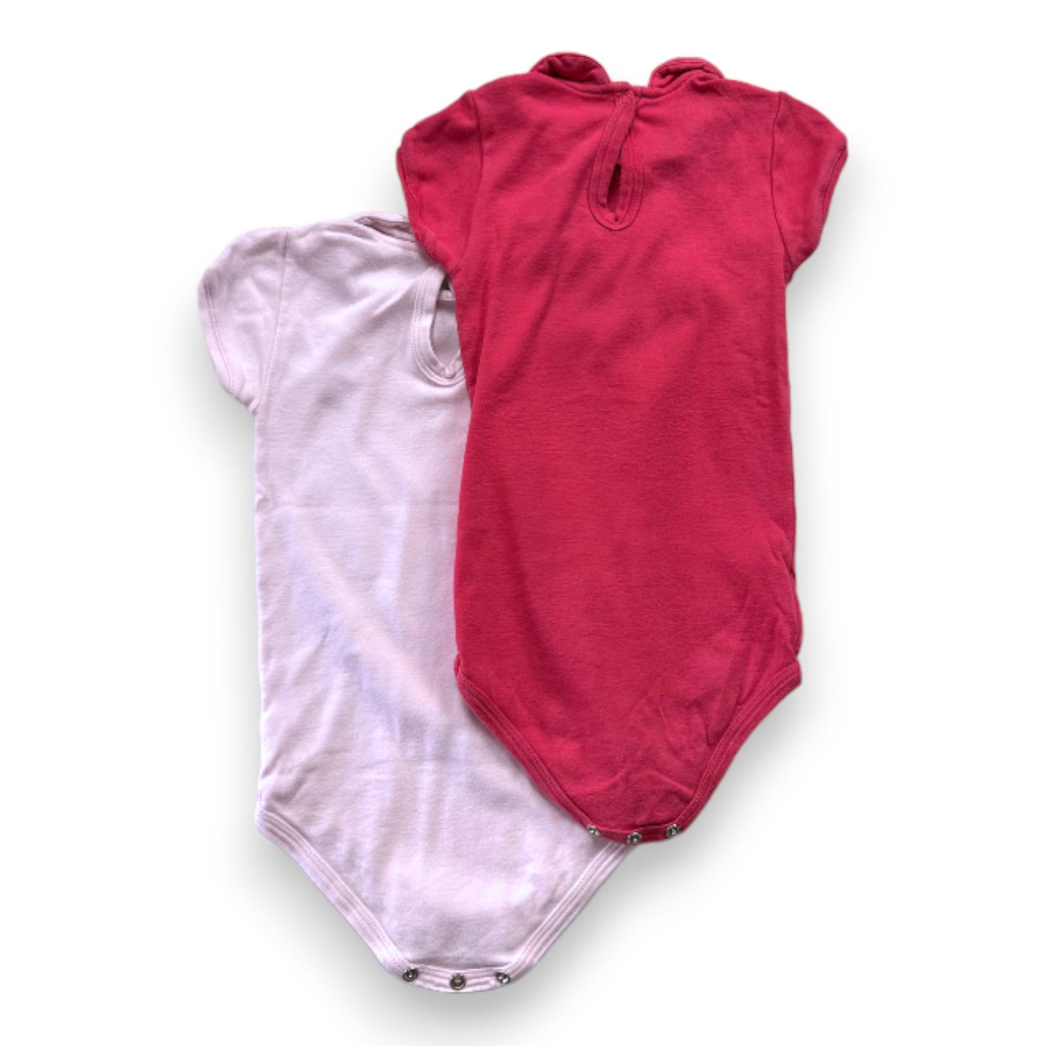 PETIT BATEAU - 2er-Pack rosa Langarm-Bodys - 2 Jahre