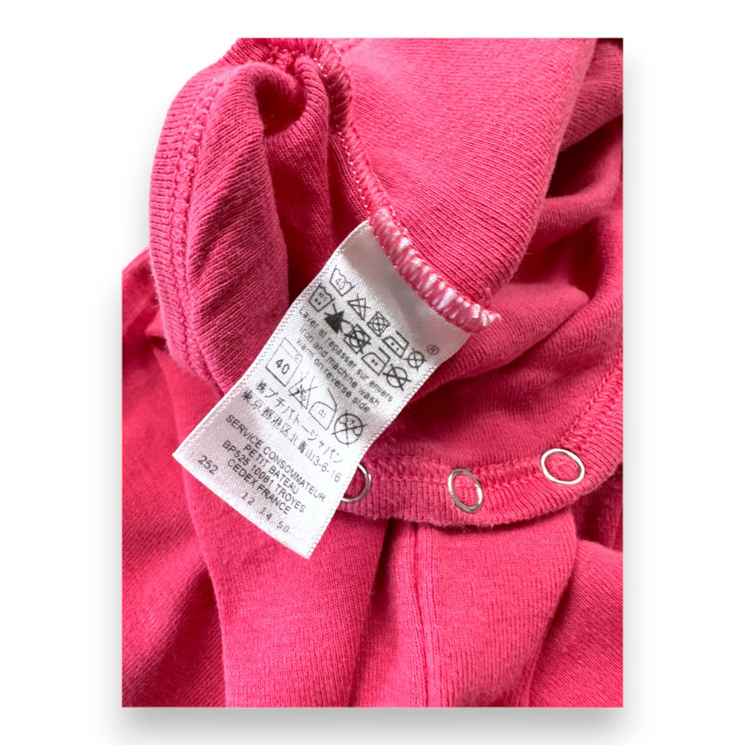 PETIT BATEAU - 2er-Pack rosa Langarm-Bodys - 2 Jahre