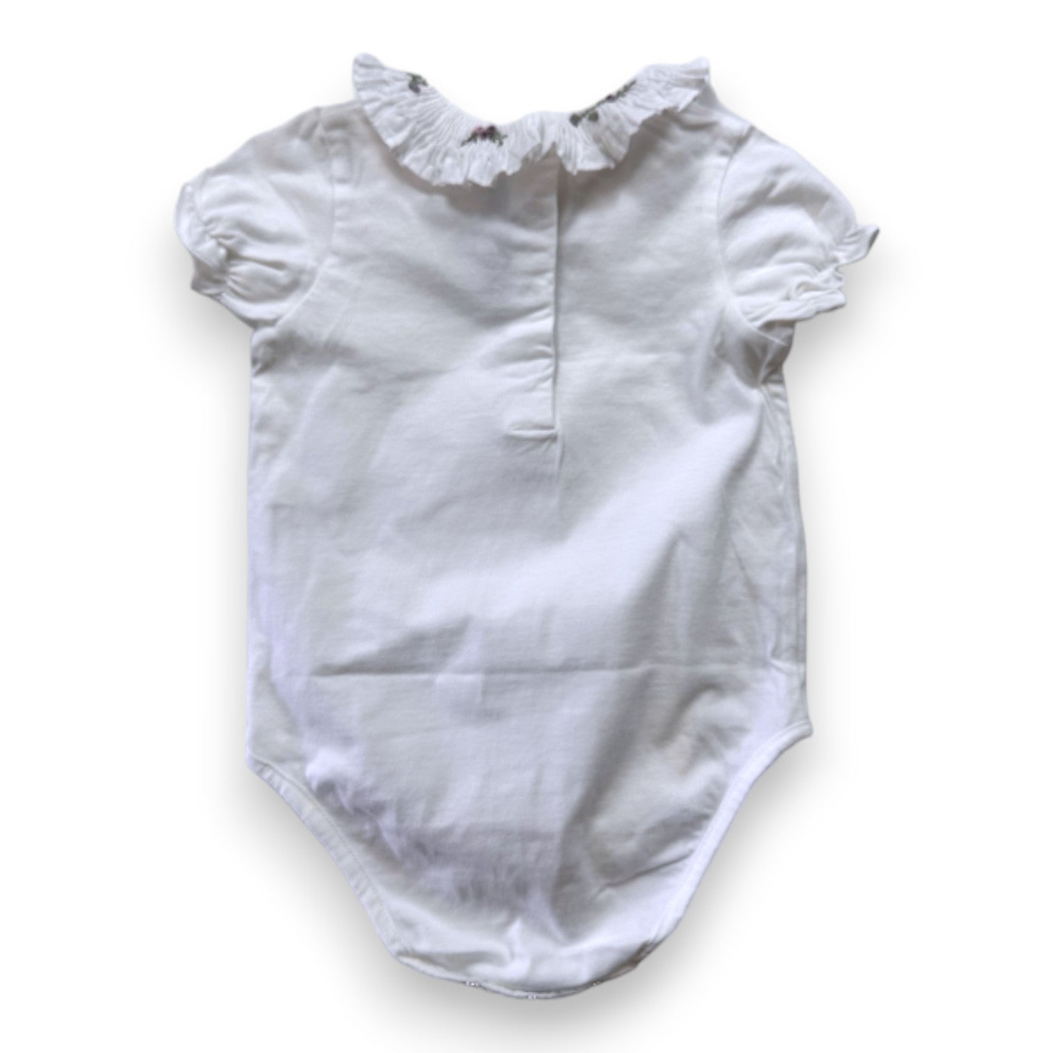 TARTINE & CHOCOLAT - Weißer Body mit besticktem Kragen - 6 Monate