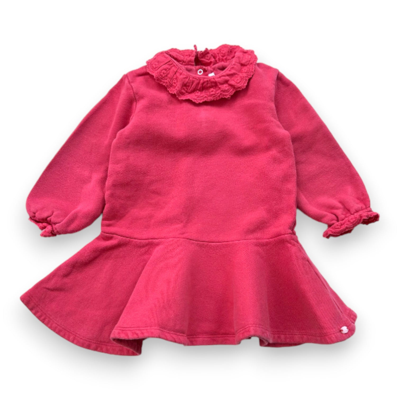 TARTINE & CHOCOLAT - Rosa Pullover mit Rüschenkragen - 2 Jahre