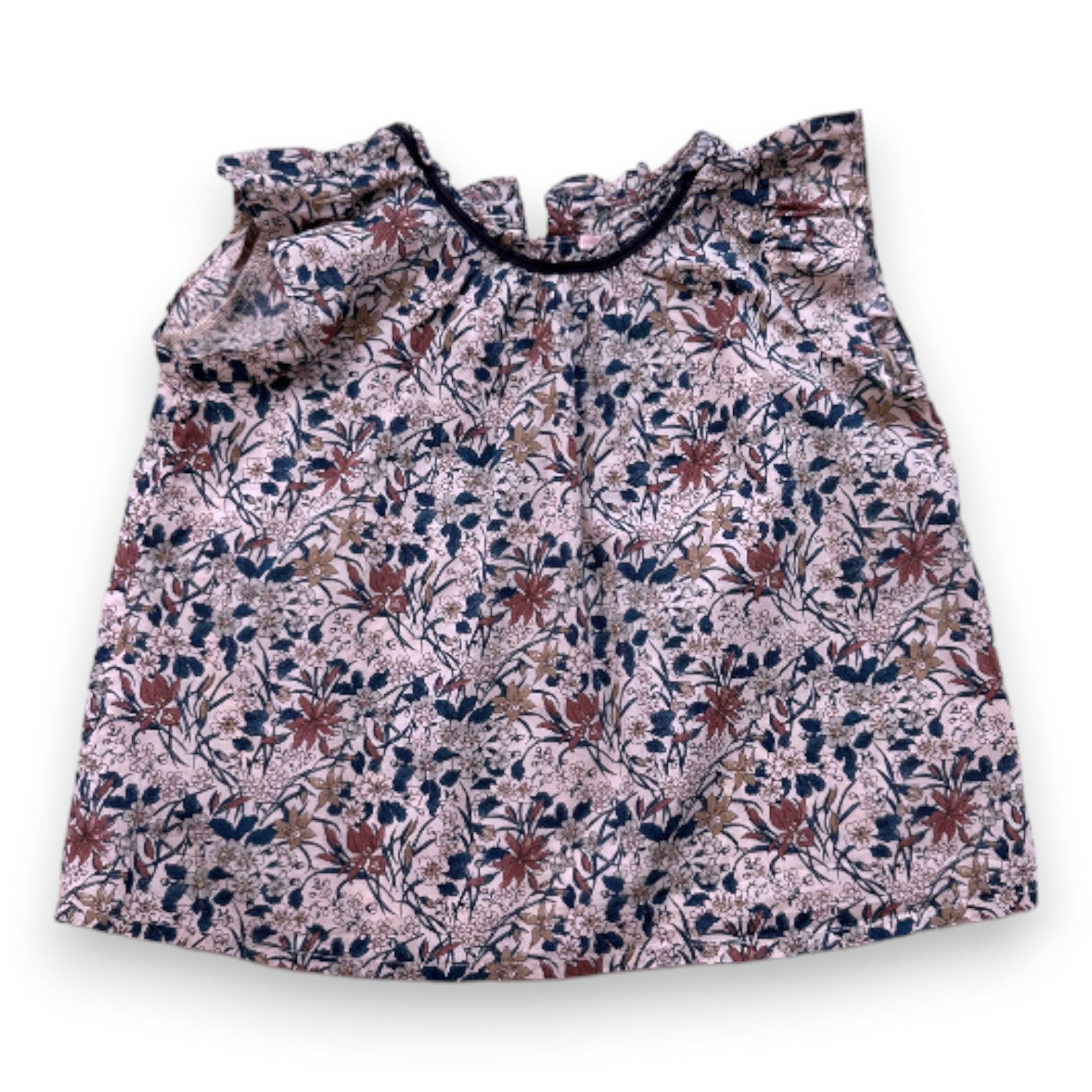 BONPOINT - Beige Bluse mit Blumenmuster - 18 Monate