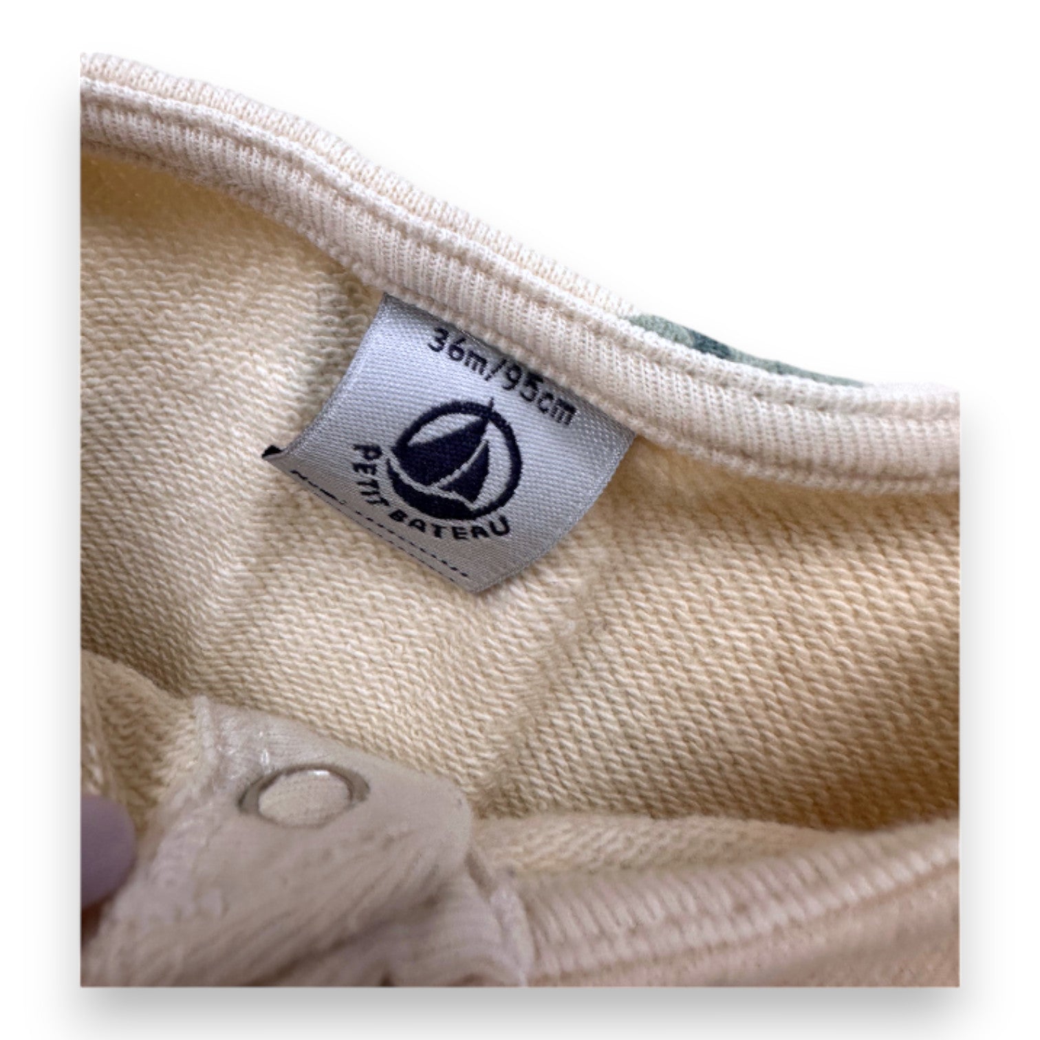 PETIT BATEAU - Beiges Kleid mit Herzen - 3 Jahre