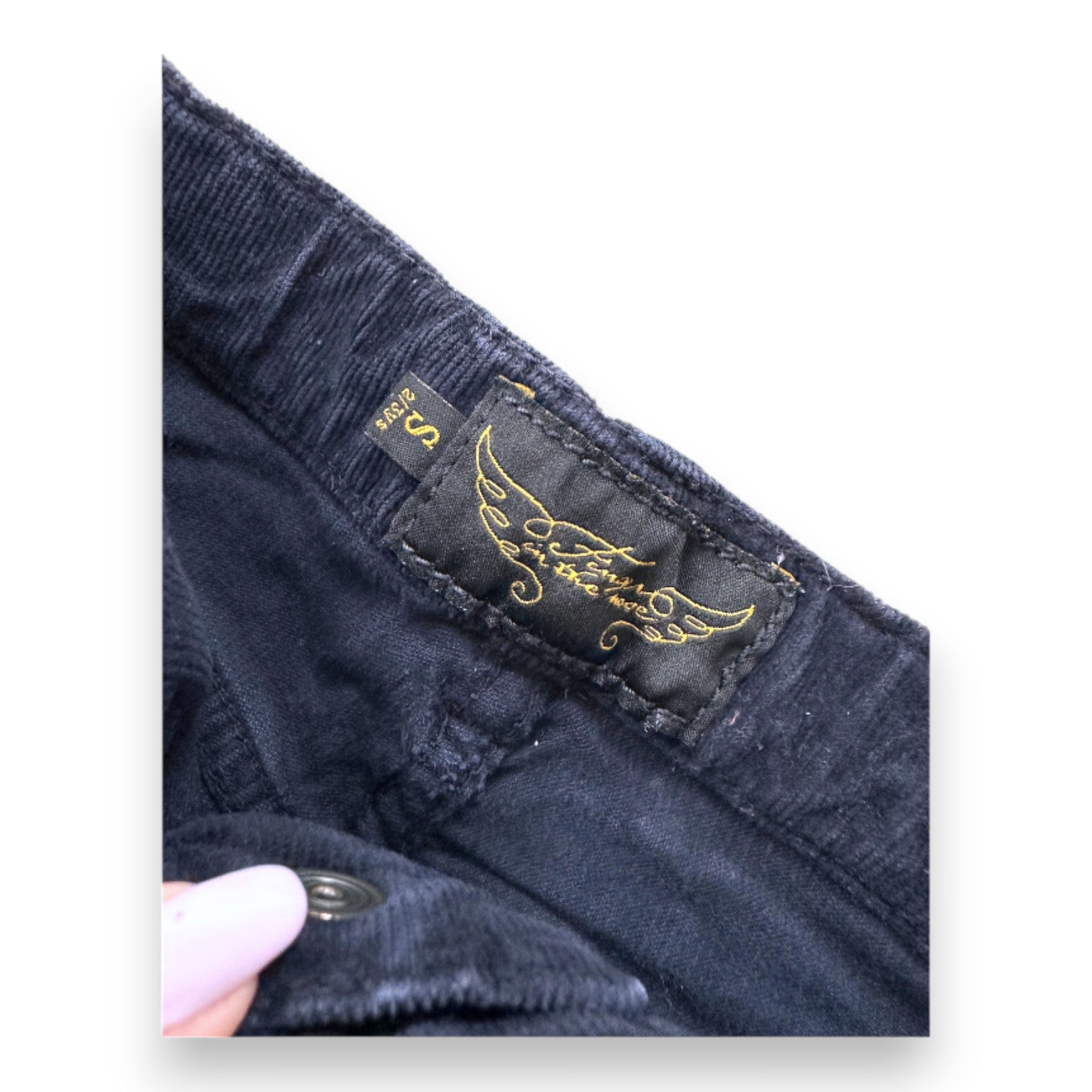 FINGER IN THE NOSE - Black velvet pants - 2 years