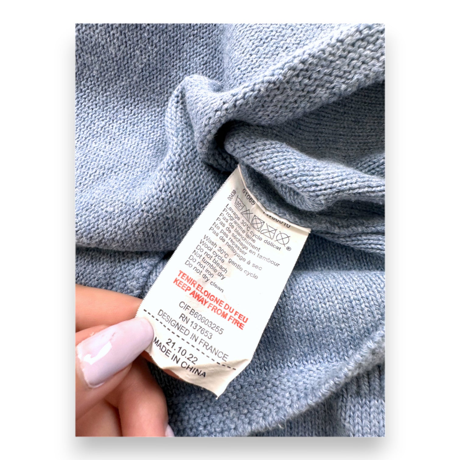 TARTINE & CHOCOLAT - Blaues Set aus Pullover und Hose - 6 Monate