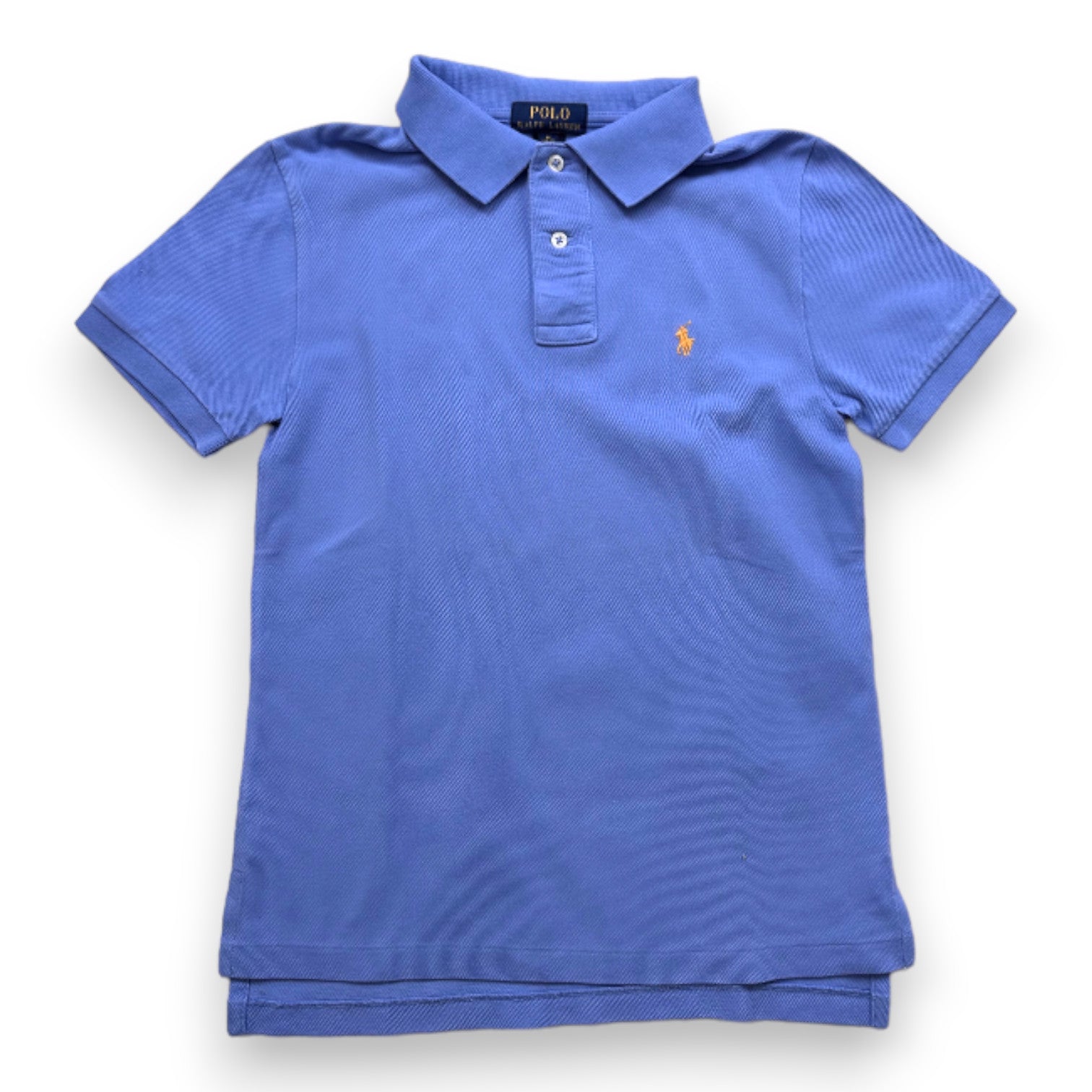 RALPH LAUREN - Blaues Kurzarm-Poloshirt - 10 Jahre