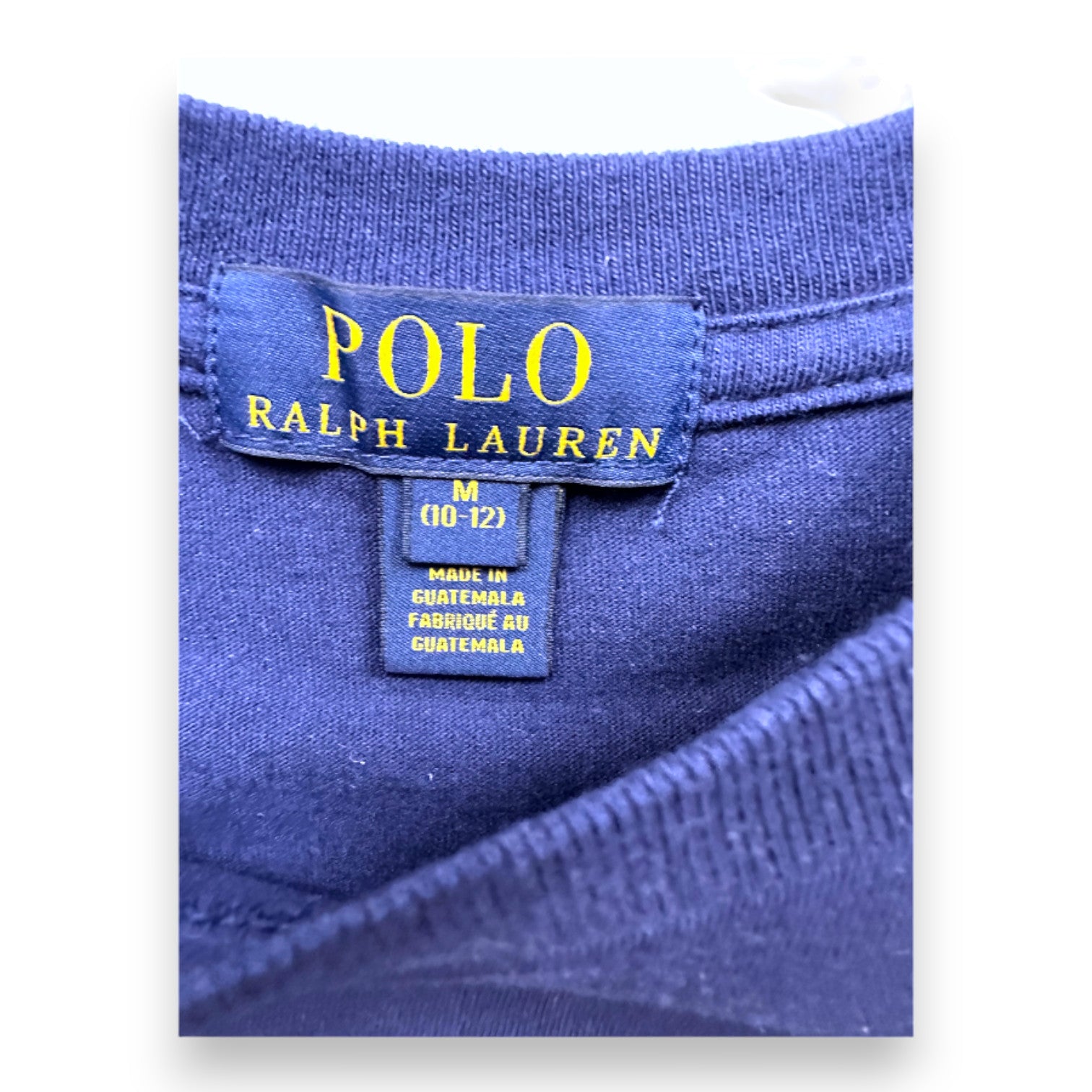 RALPH LAUREN - Navy blue short-sleeved T-shirt - 10 years