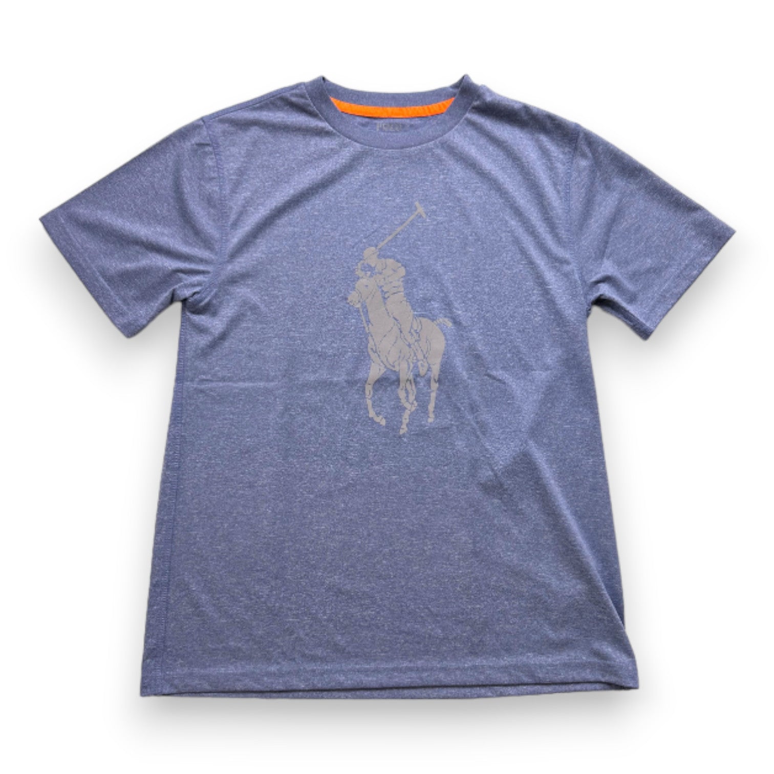 RALPH LAUREN - Blaues Kurzarm-T-Shirt - 10 Jahre