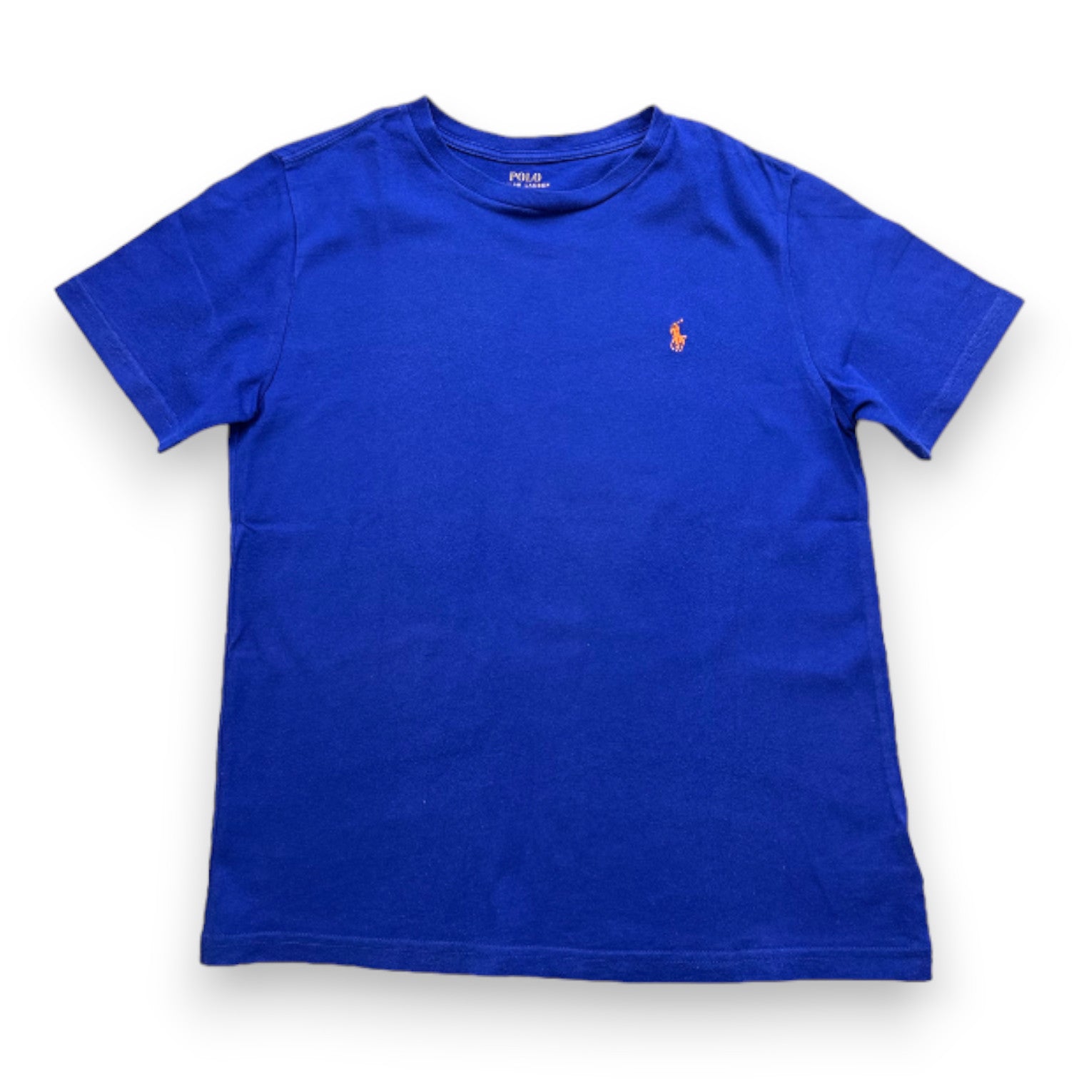 RALPH LAUREN - Blaues Kurzarm-T-Shirt - 10 Jahre