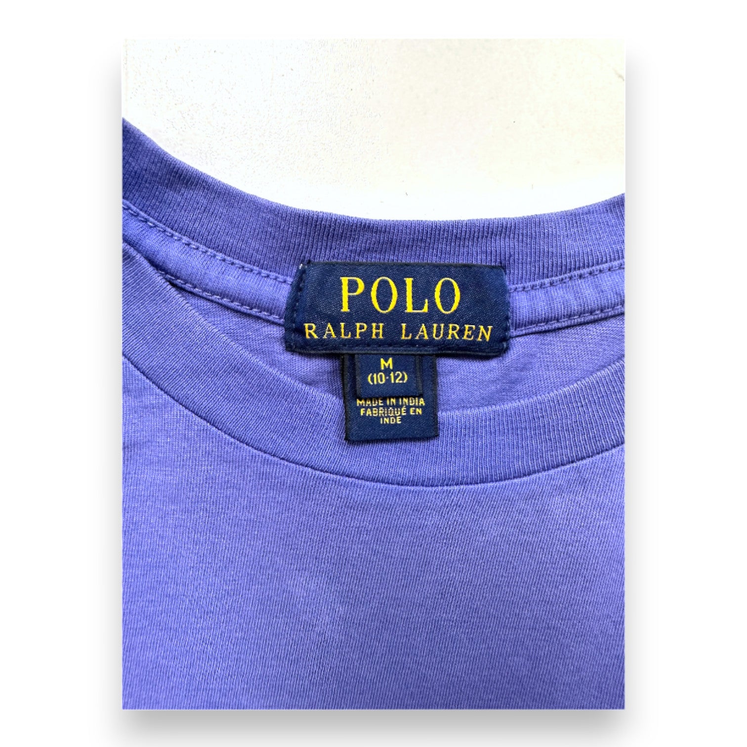 RALPH LAUREN - Blaues Kurzarm-T-Shirt - 10 Jahre