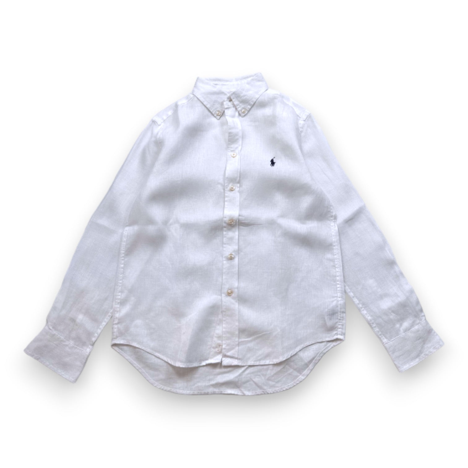RALPH LAUREN - Weißes Leinenhemd - 10 Jahre