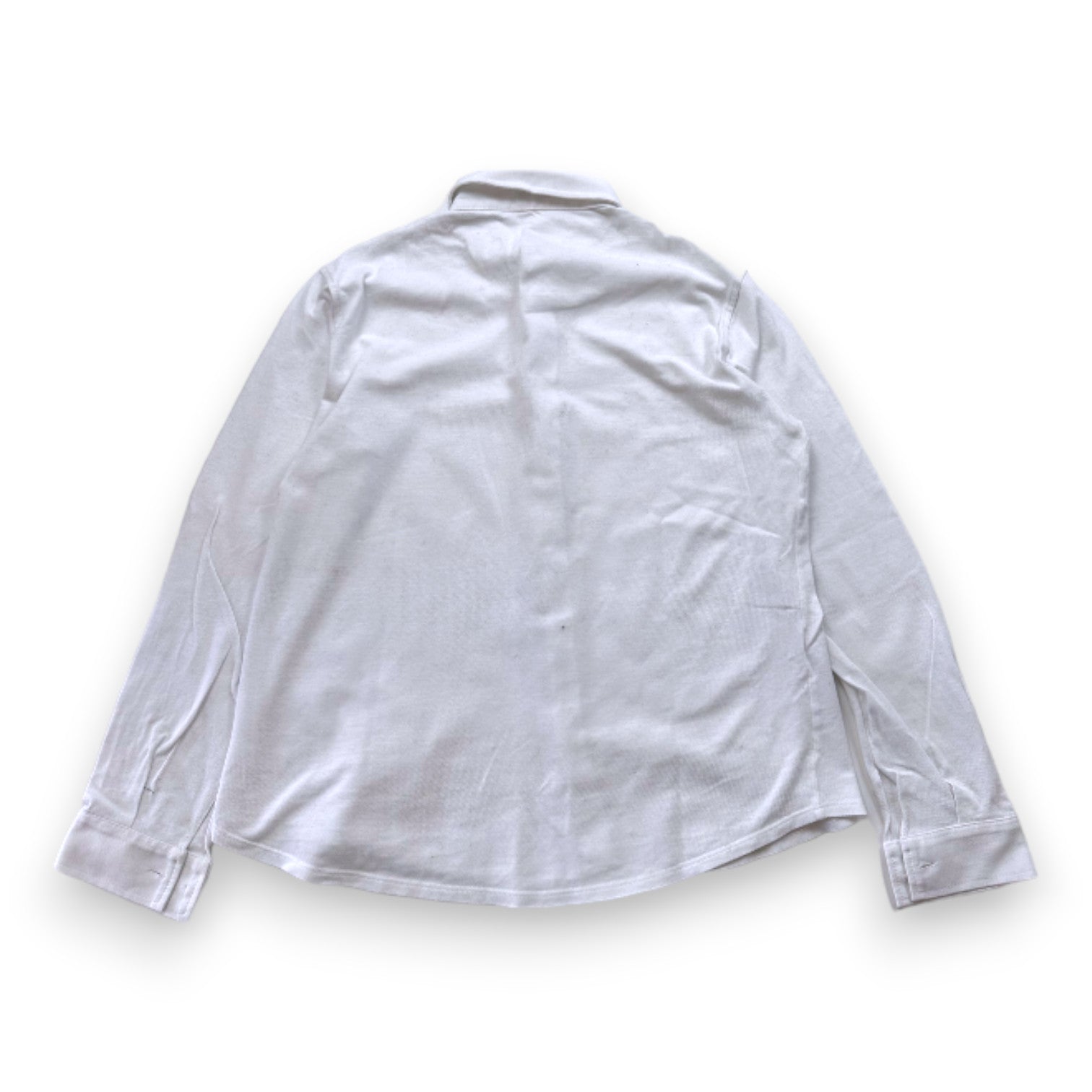 IL GUFO - White long-sleeved polo shirt - 14 years