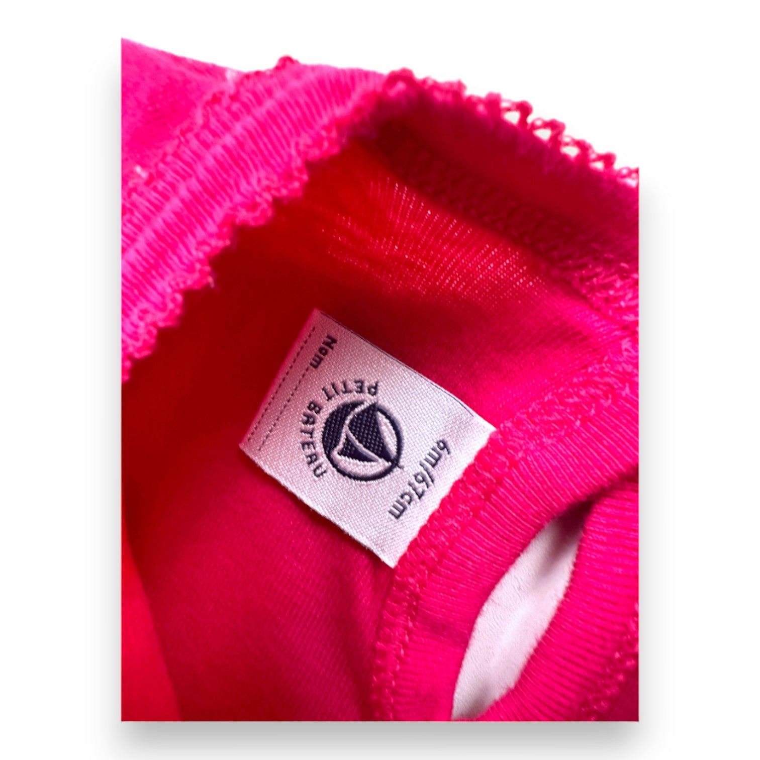PETIT BATEAU - Pink bodysuit dress - 6 months