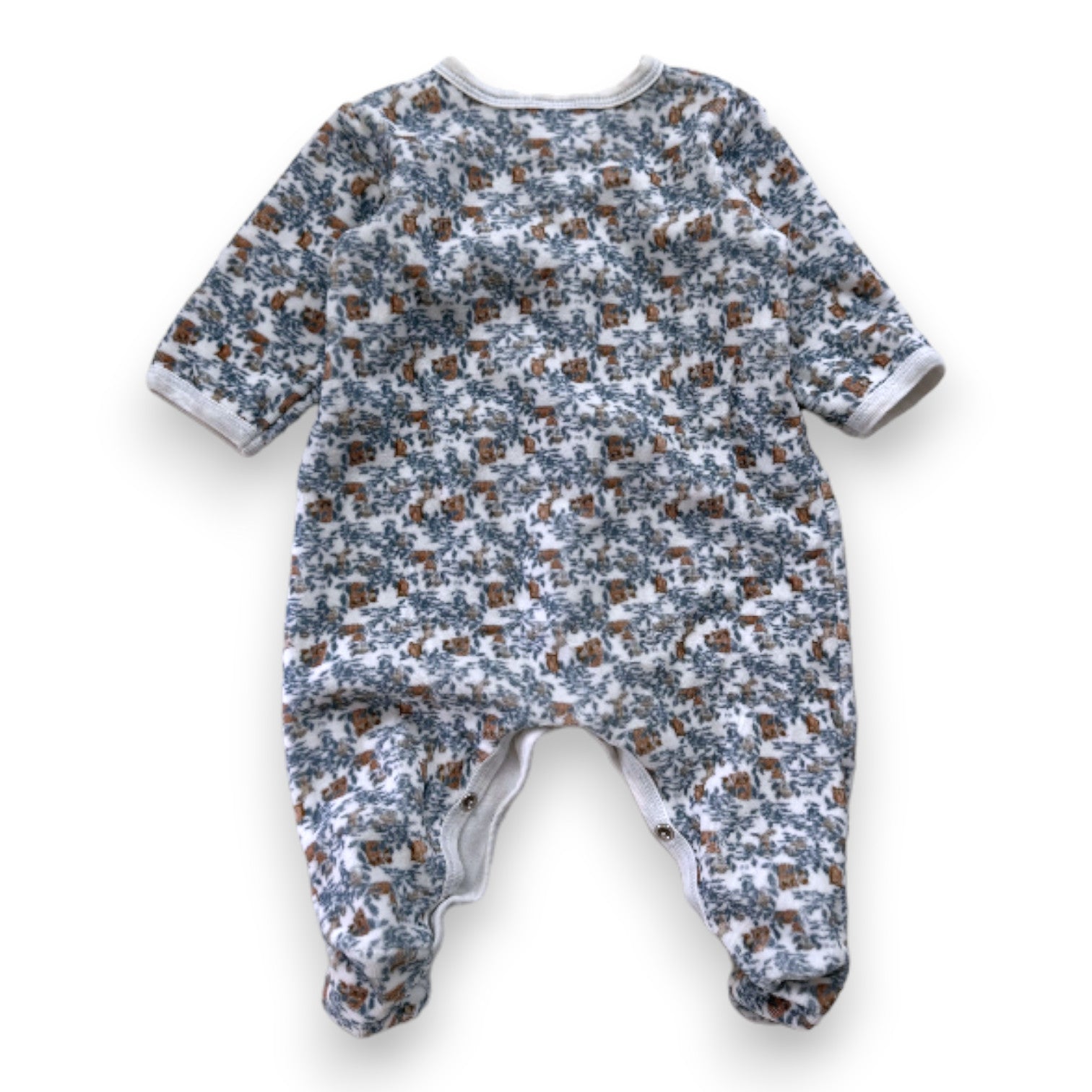 PETIT BATEAU - White pajamas with prints - 3 months
