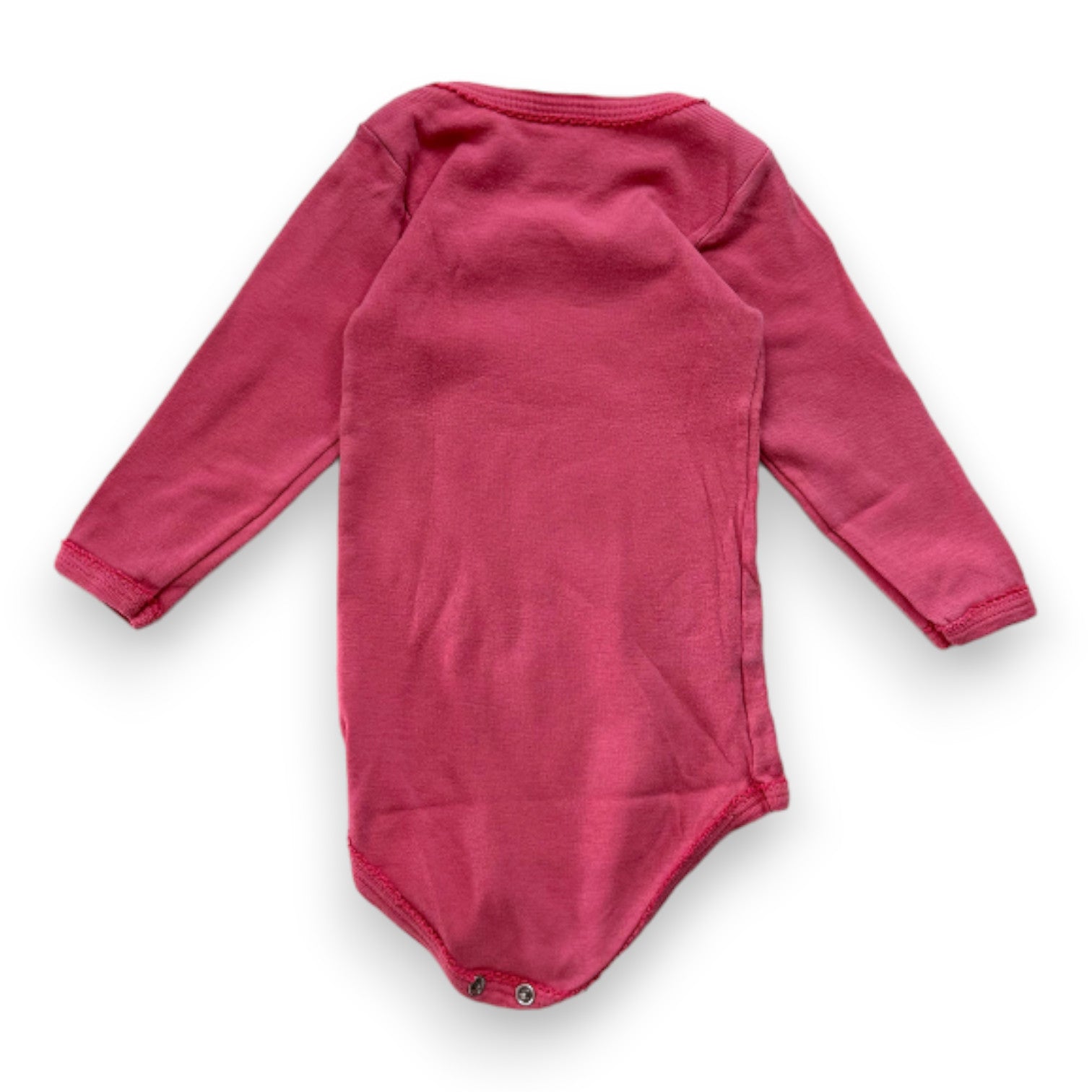 PETIT BATEAU - Pink long-sleeved bodysuit with print - 9 months