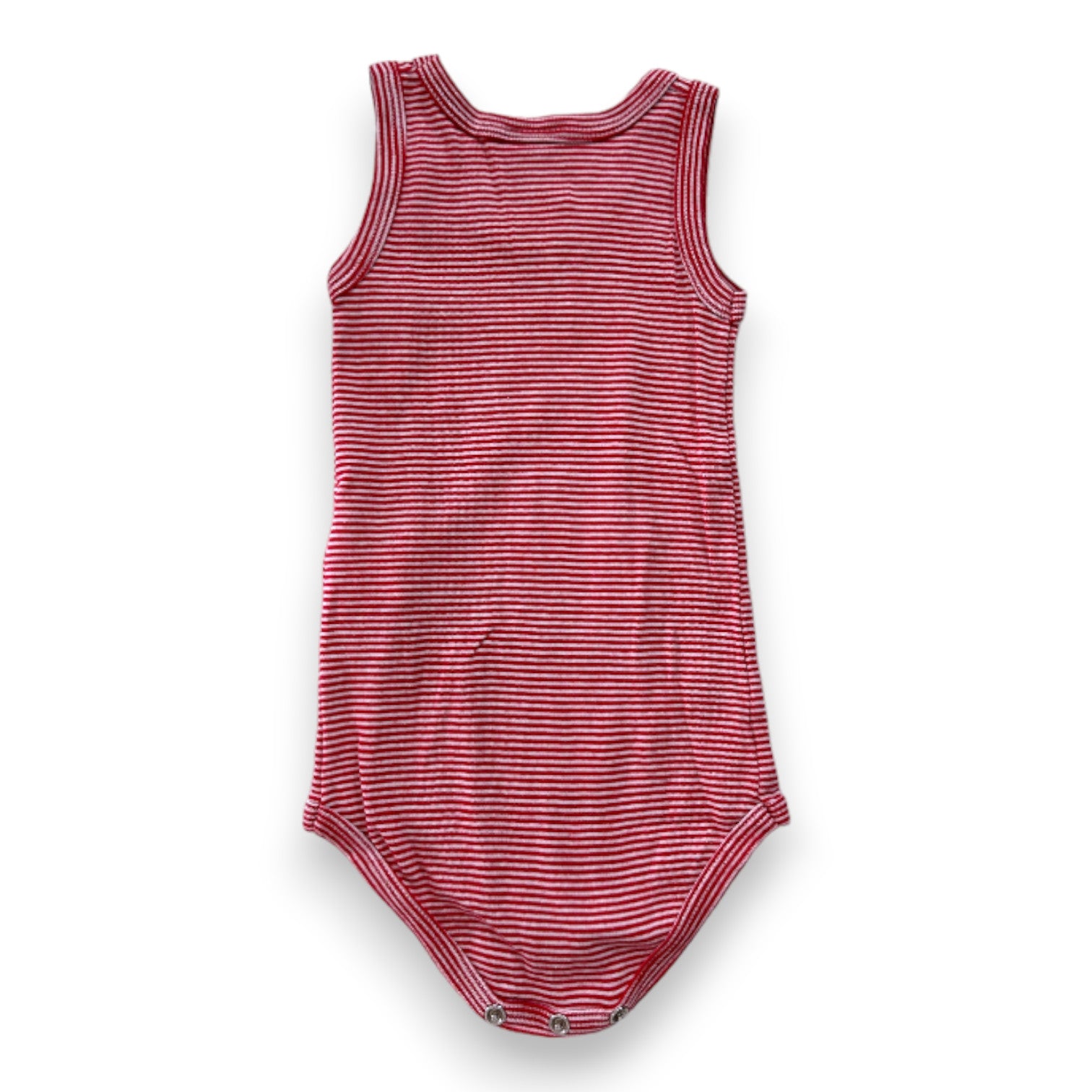 PETIT BATEAU - Red and white striped bodysuit - 6 months