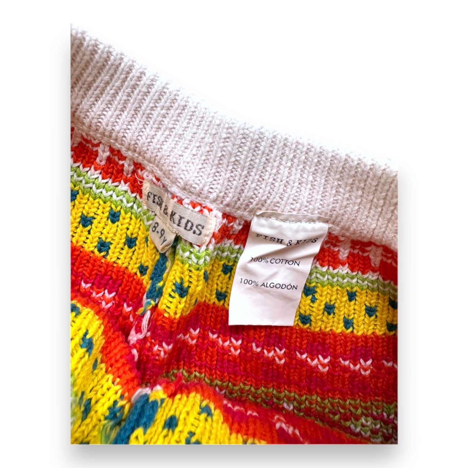 FISH & KIDS - Mehrfarbige Shorts mit Strickeffekt - 8 Jahre