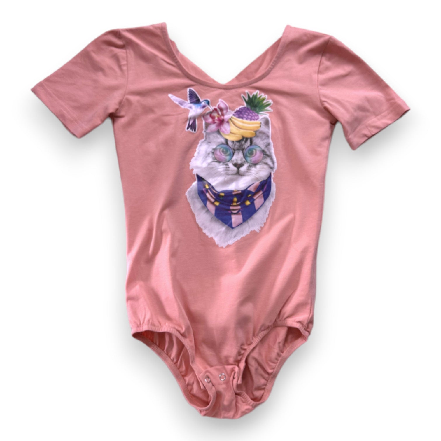 RASPBERRY PLUM - Body rose avec imprimé et dos croisé - 9 ans