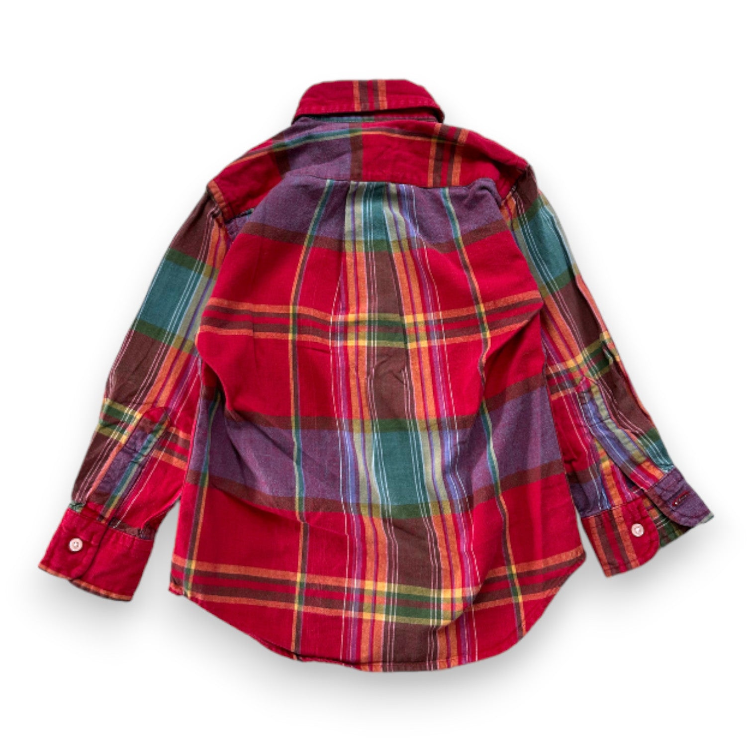 RALPH LAUREN - Chemise rouge à carreaux - 4 ans
