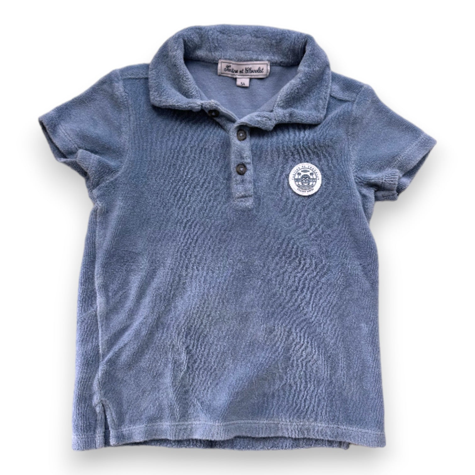 TARTINE & CHOCOLAT - T-shirt bleu en éponge à manches courtes - 5 ans