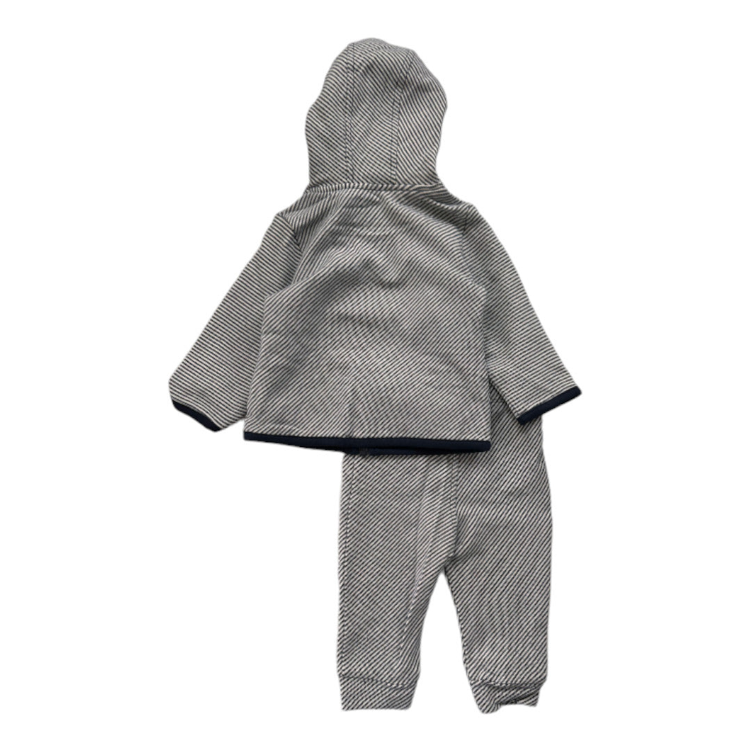 HUGO BOSS - Blue and white and green reversible jogging set - 6 months