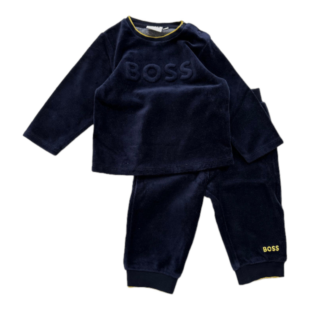 HUGO BOSS - Navy blue sweater and jogging suit - 12 months