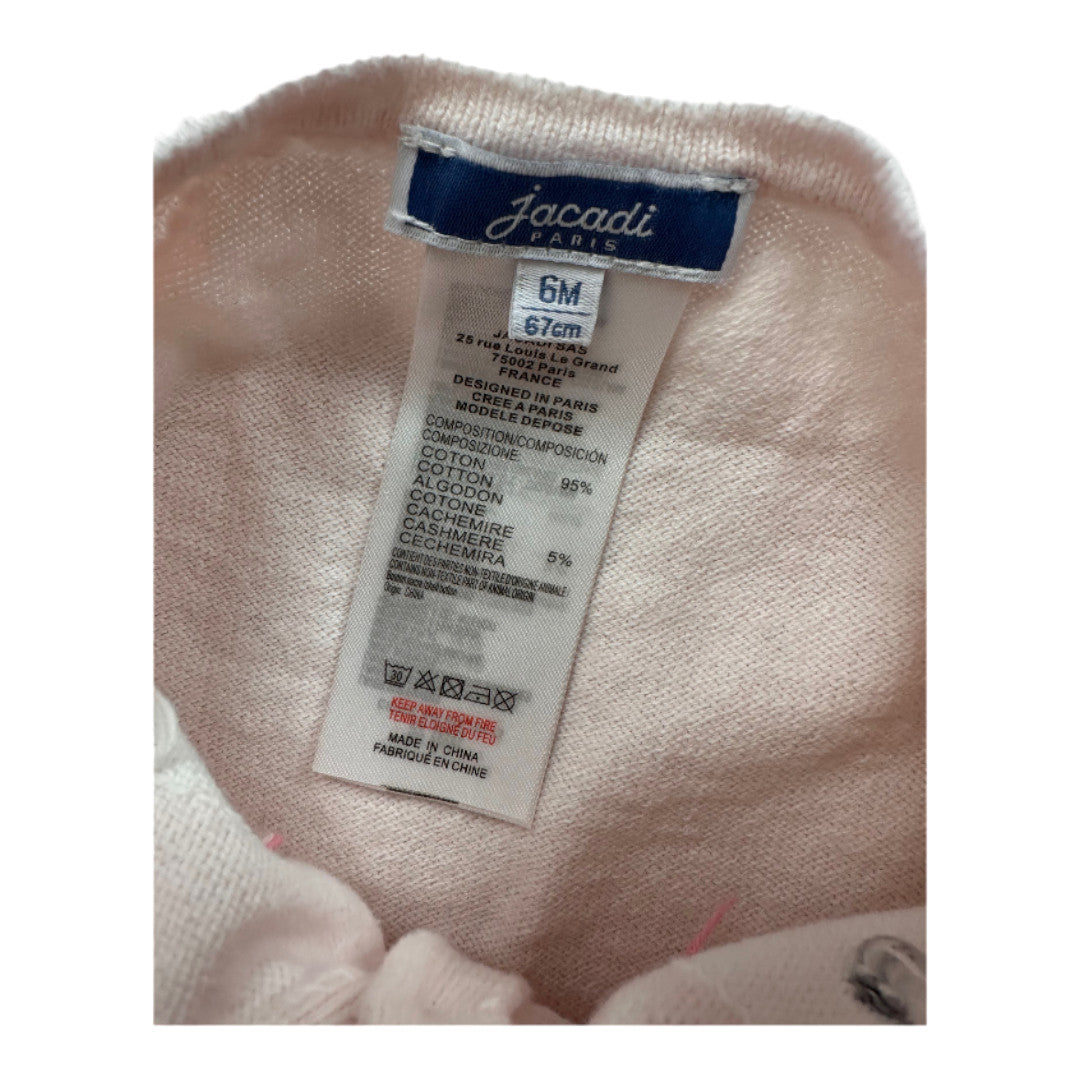 JACADI - Rosa Overall mit Vögeln - 6 Monate