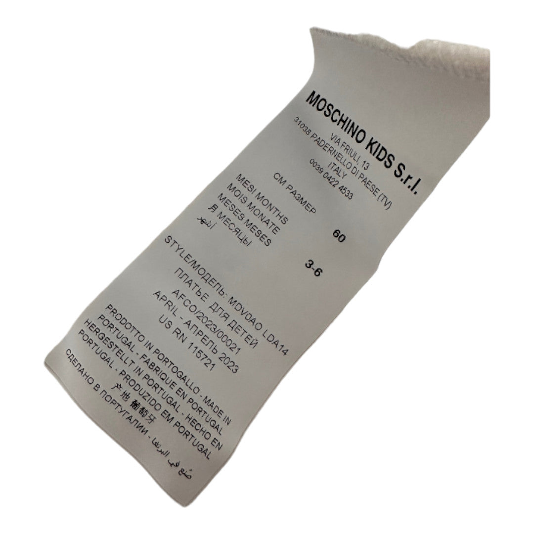 MOSCHINO - Weißes Sweatshirt mit Prints - 3 Monate