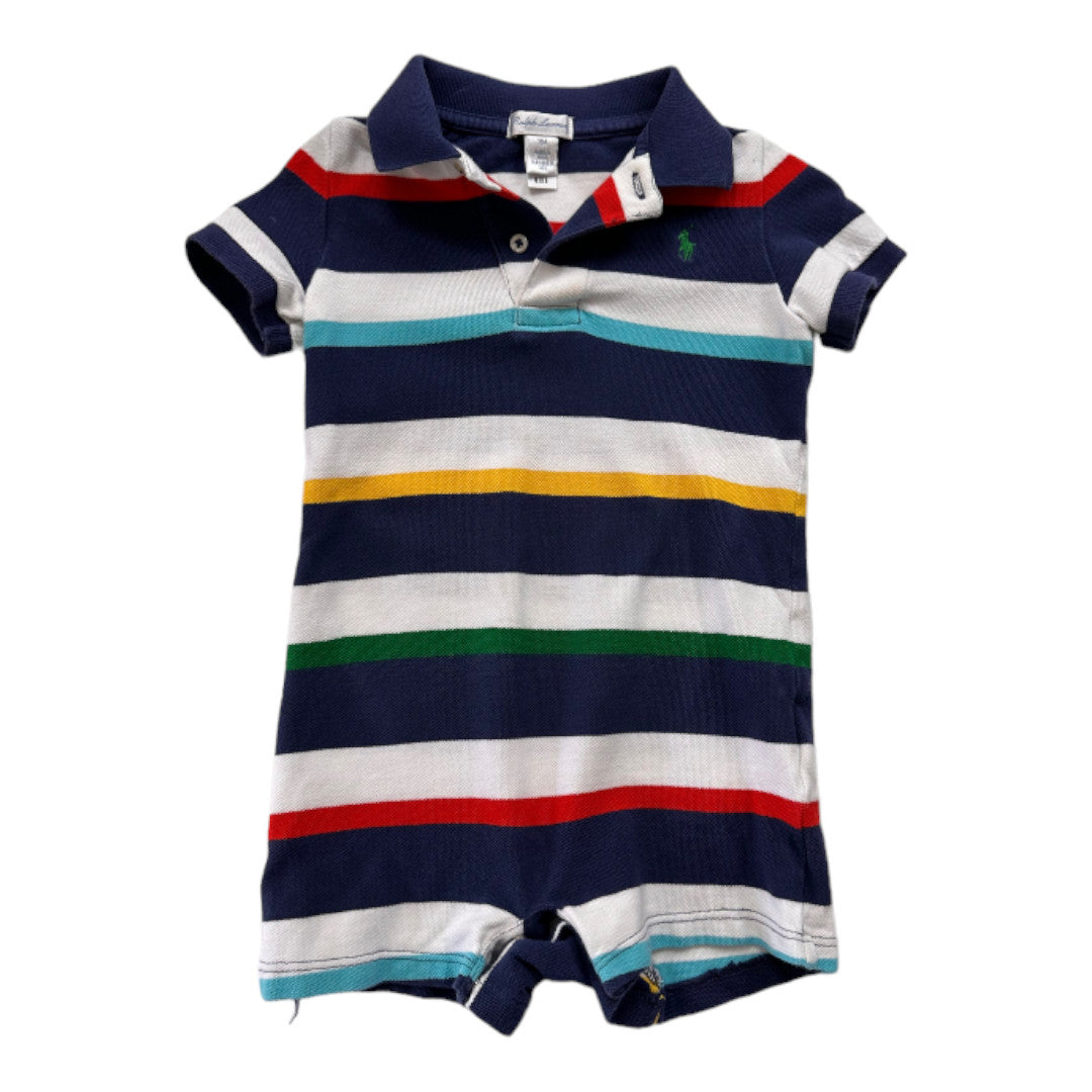 RALPH LAUREN - Mehrfarbiger gestreifter Overall - 18 Monate