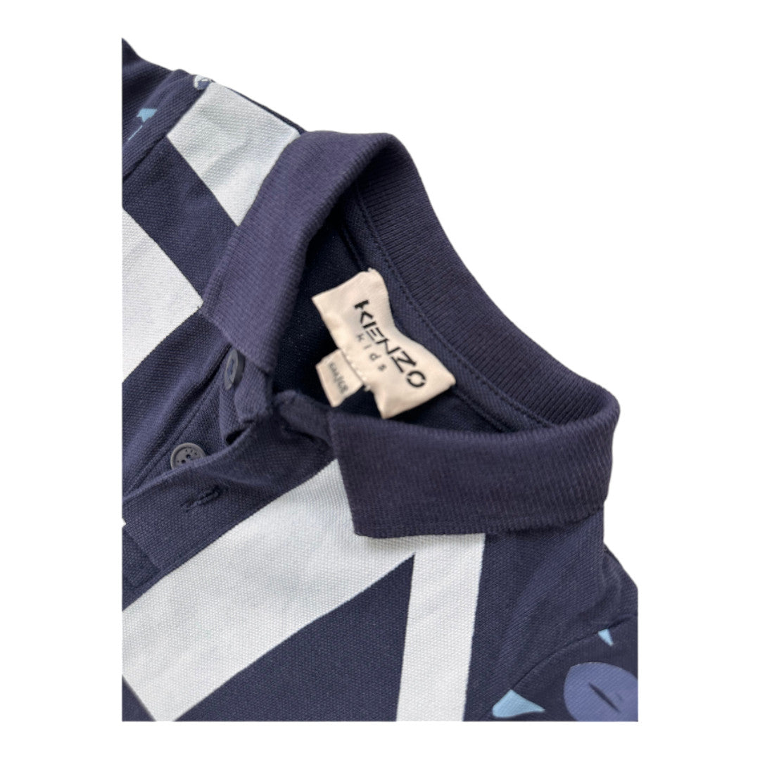 KENZO - Navy blue jumpsuit with prints - 6 months