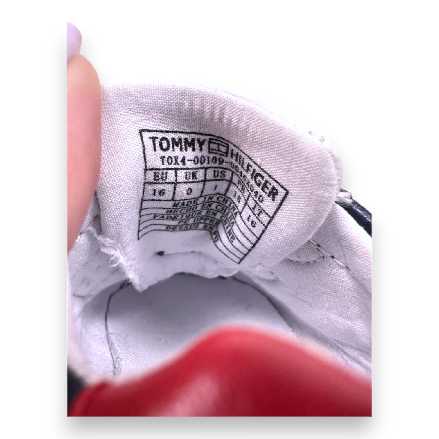 TOMMY HILFIGER - Baskets bleus et rouges - 16