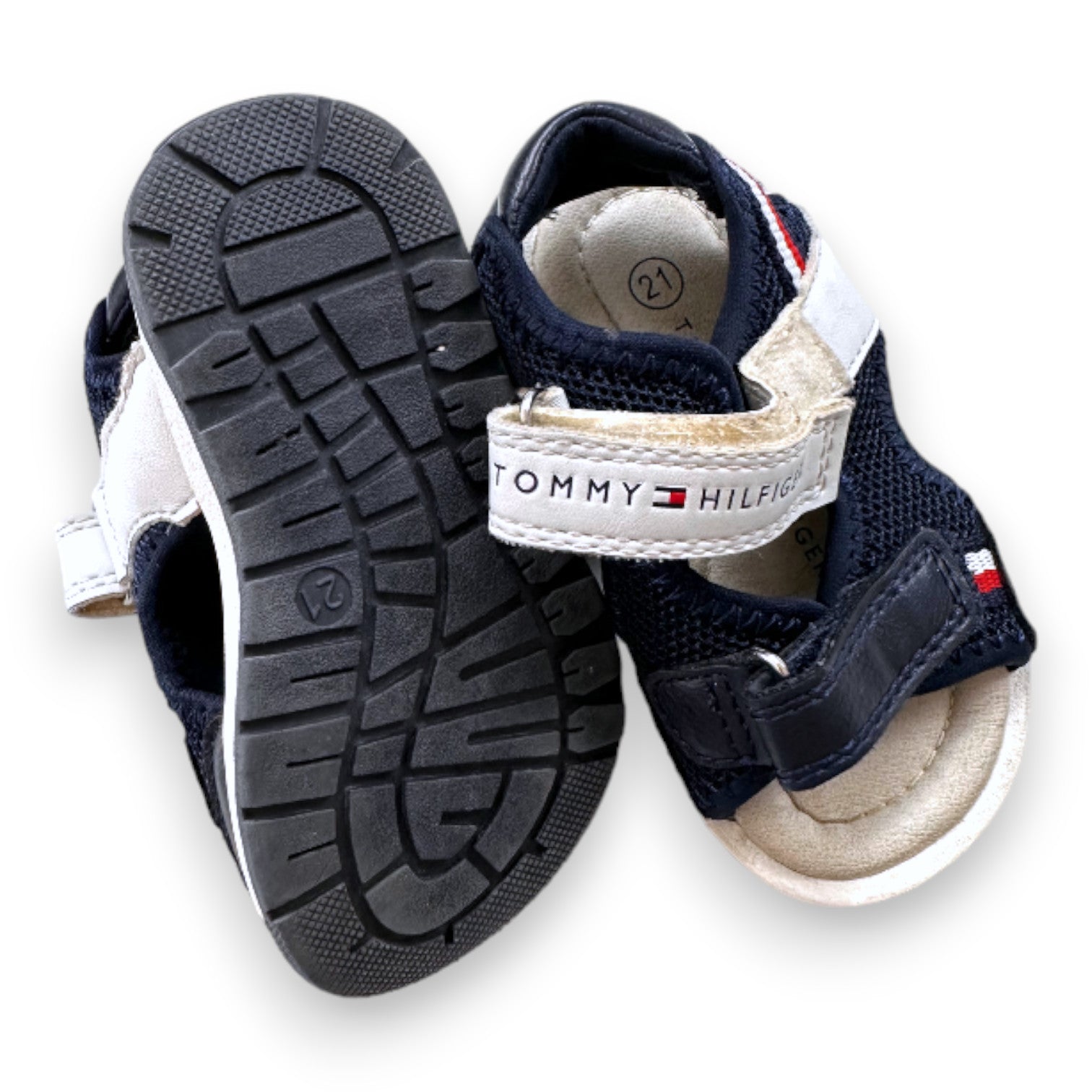 TOMMY HILFIGER - Blue and white sandals "Tommy Hilfiger" - 21