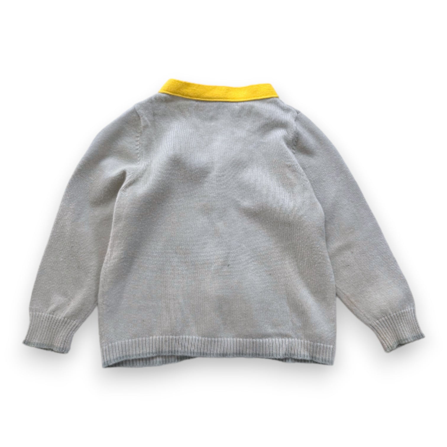 BONPOINT - grün-gelbe Strickjacke - 18 Monate