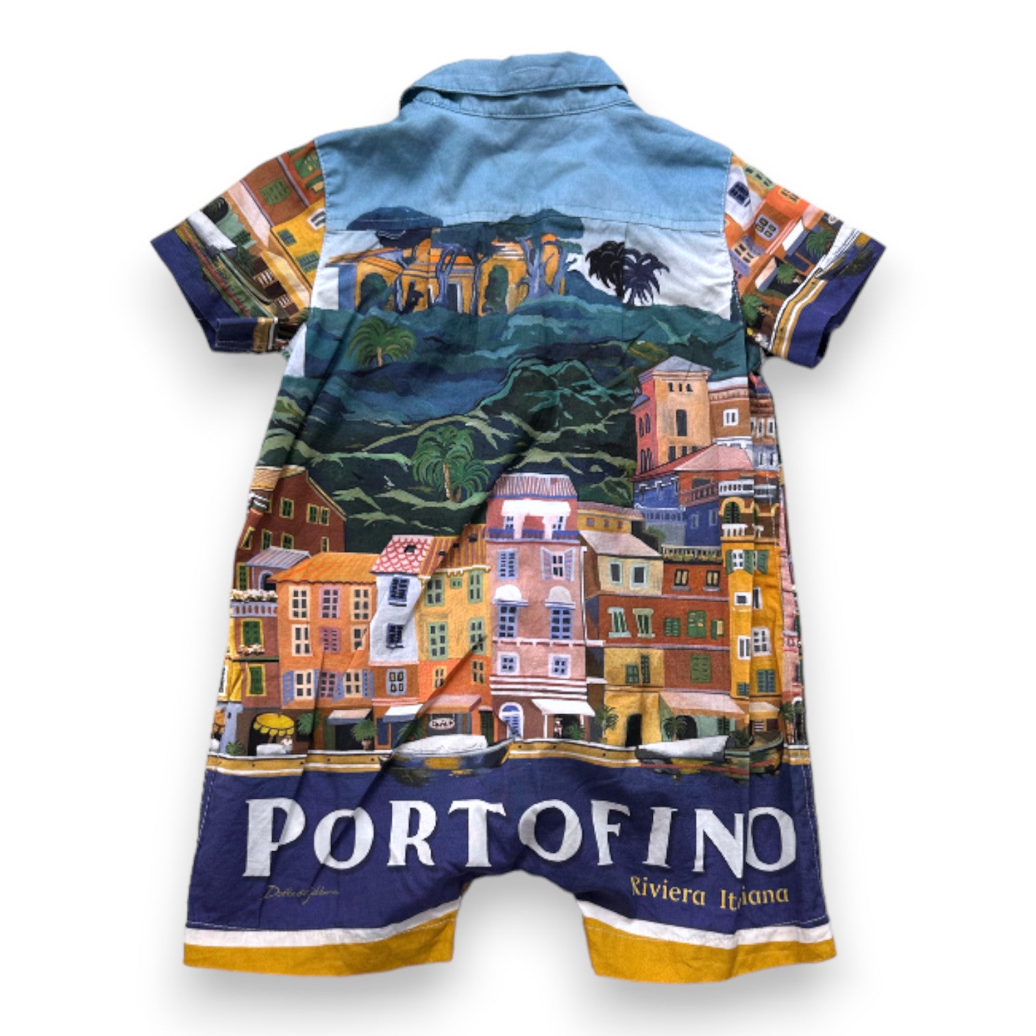 DOLCE & GABBANA - Combinaison imprimé Portofino - 6 mois