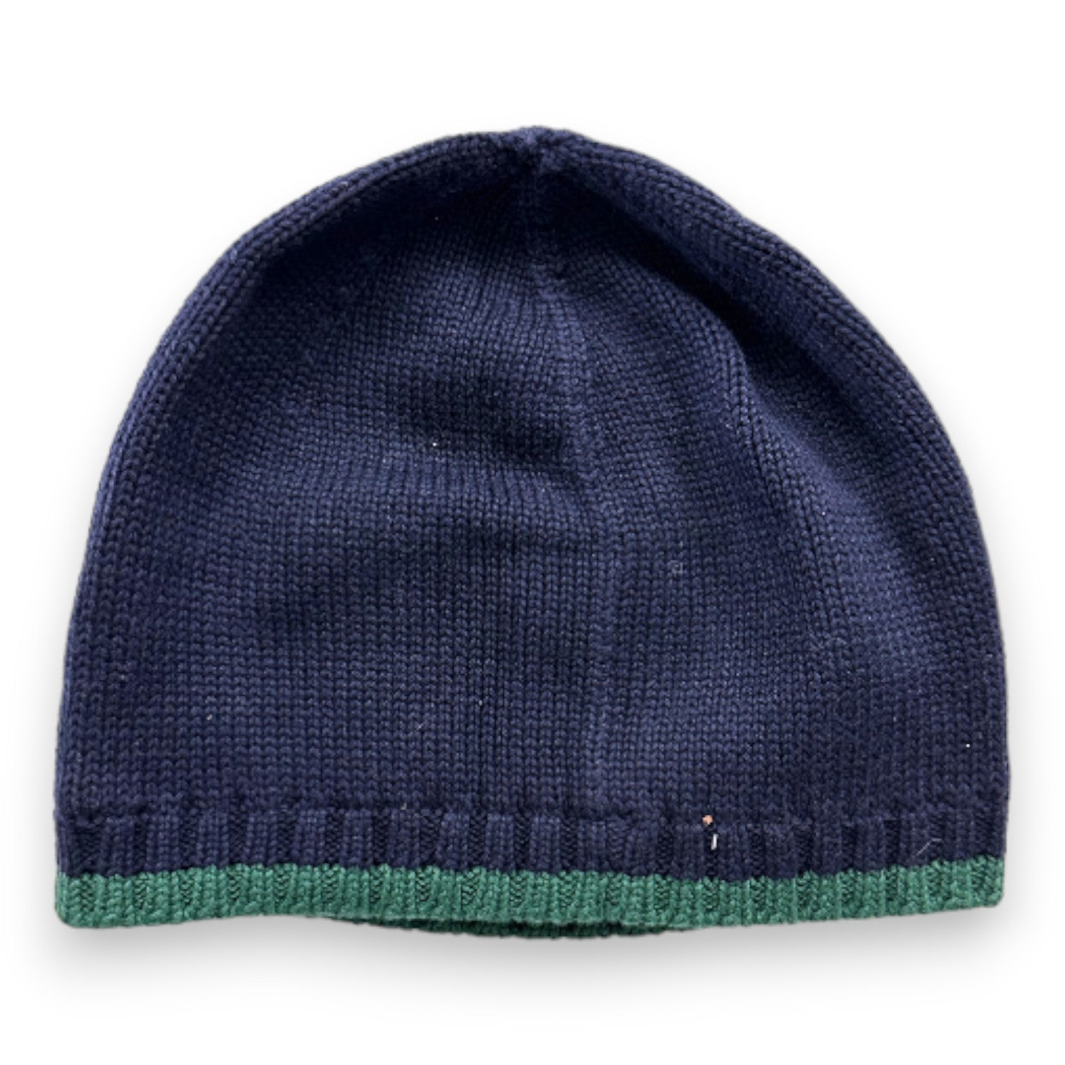RALPH LAUREN - Bonnet bleu marine et vert - 4 ans