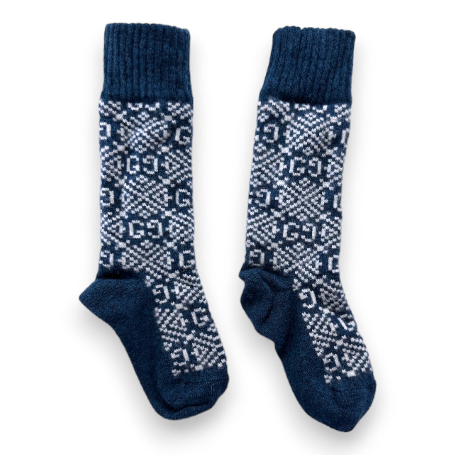 GUCCI - Chaussettes bleus et blanches - 22