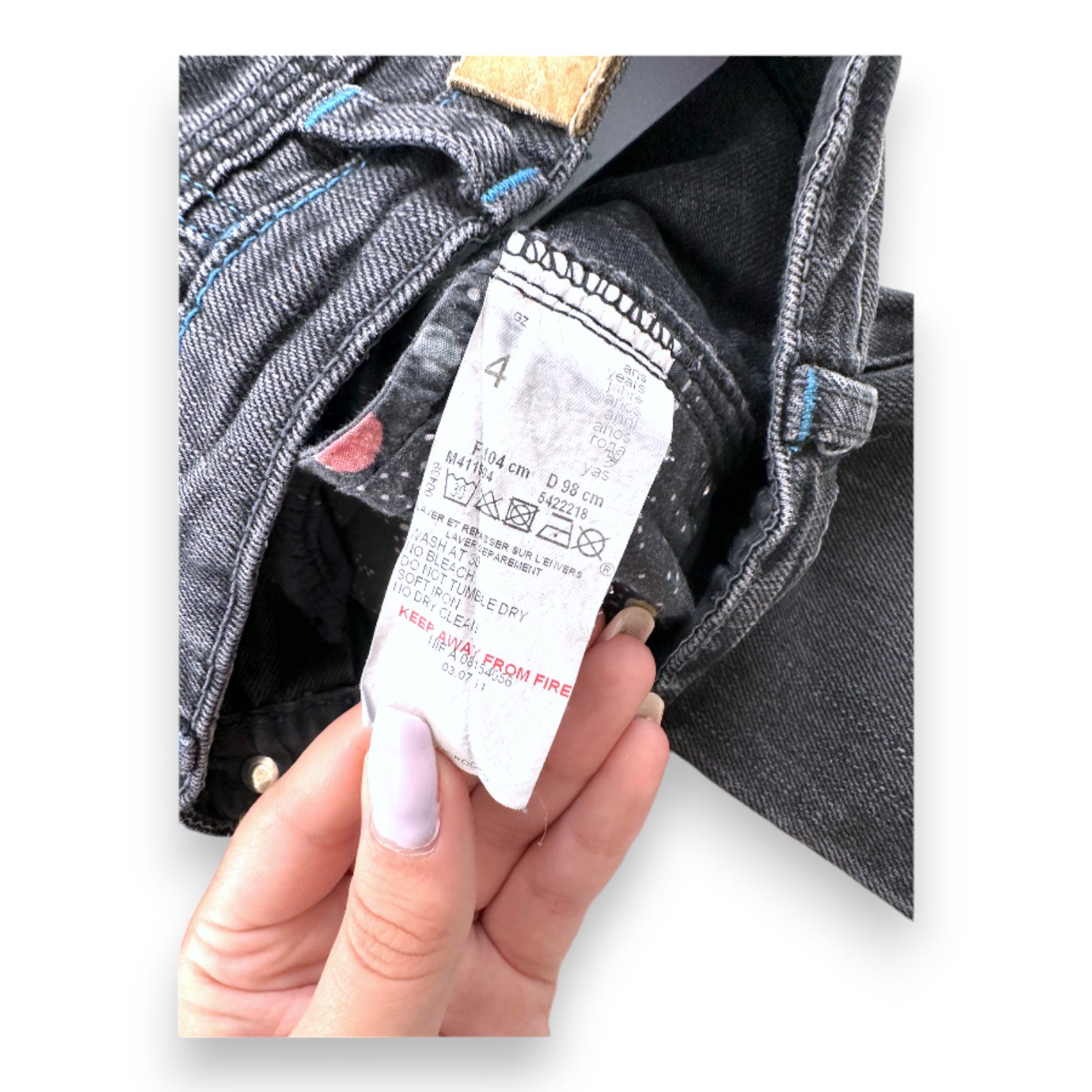 PAUL SMITH - Jean noir droit - 4 ans