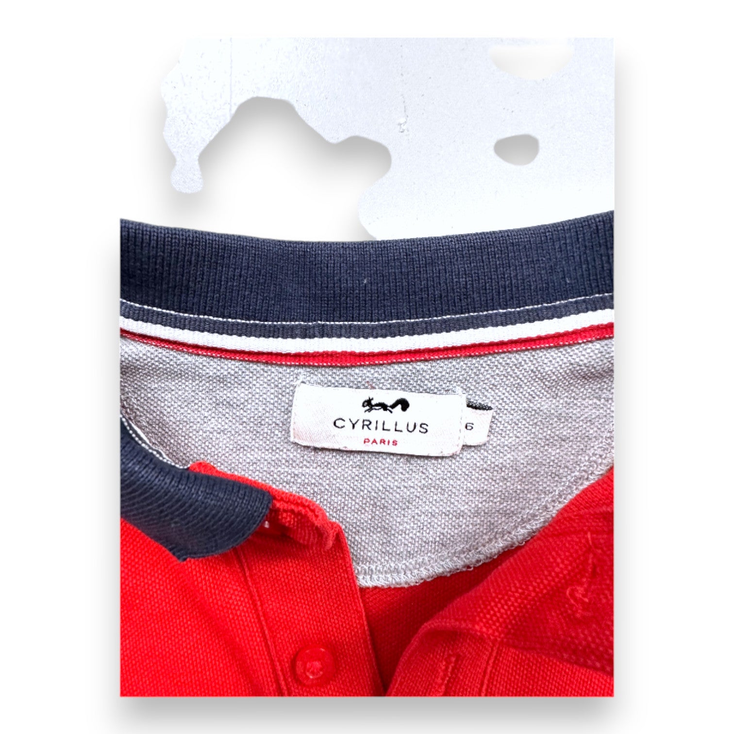 CYRILLUS - Blaues, rotes und graues Poloshirt - 6 Jahre