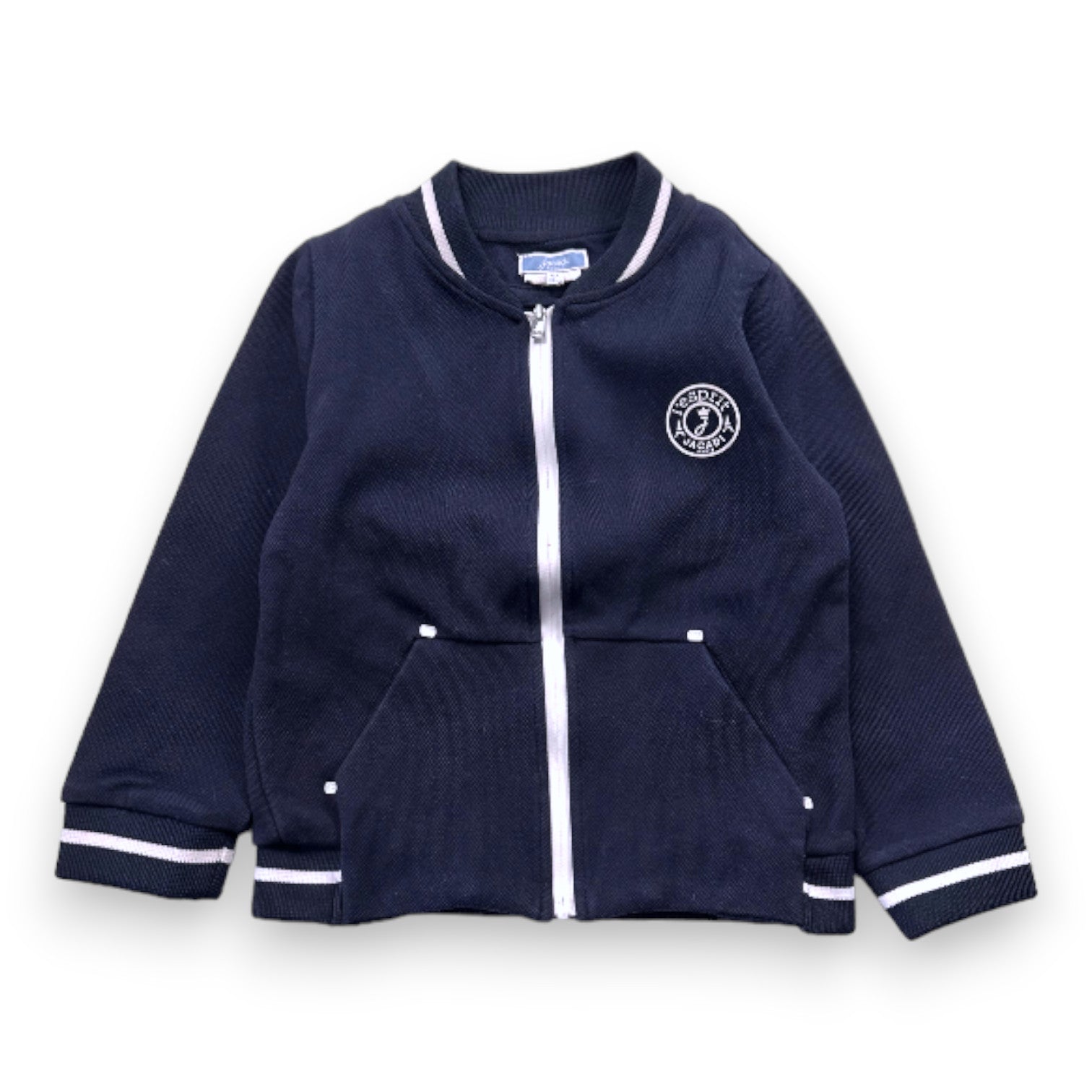 JACADI - Navy blue and white vest - 6 years