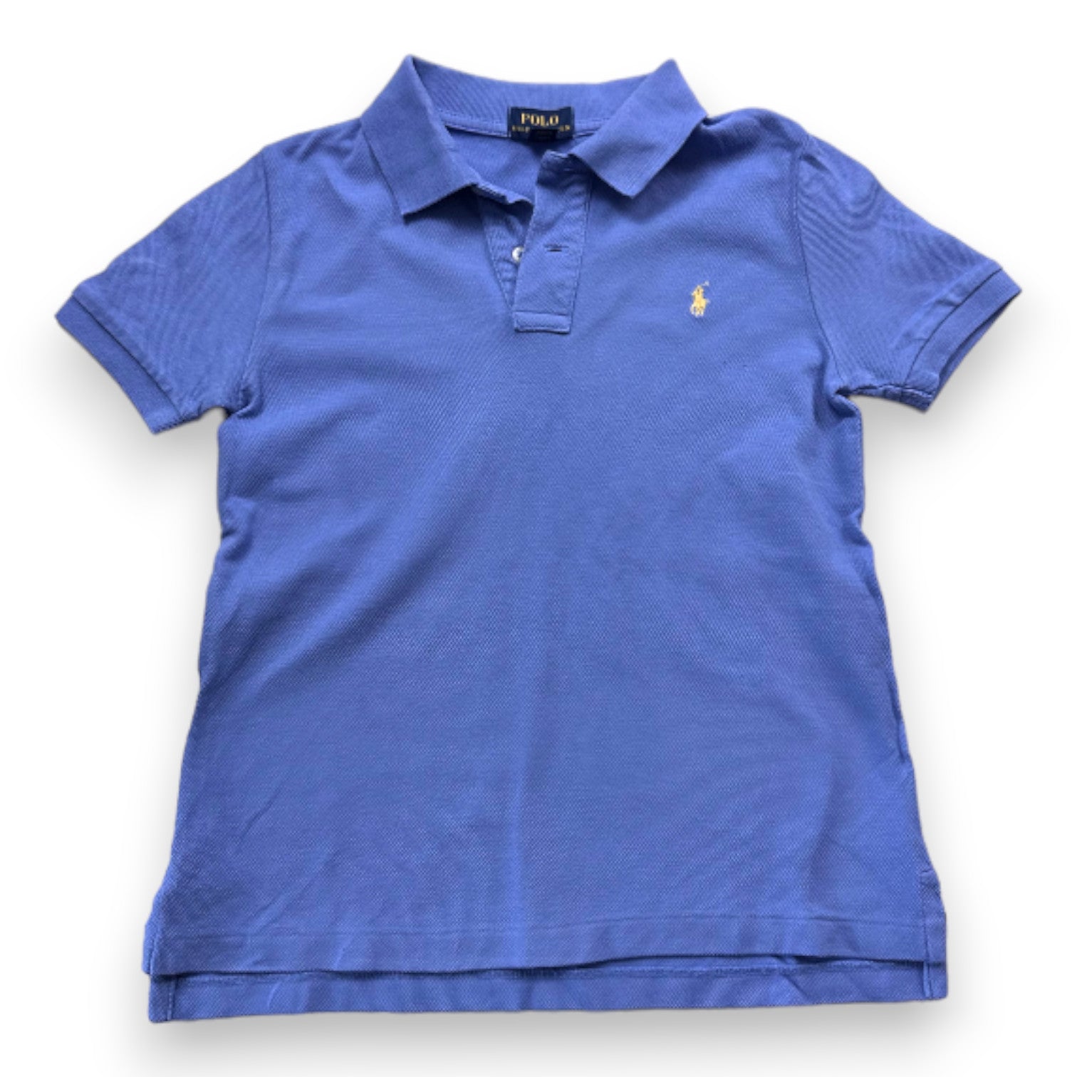 RALPH LAUREN - Blue short-sleeved polo shirt - 7 years