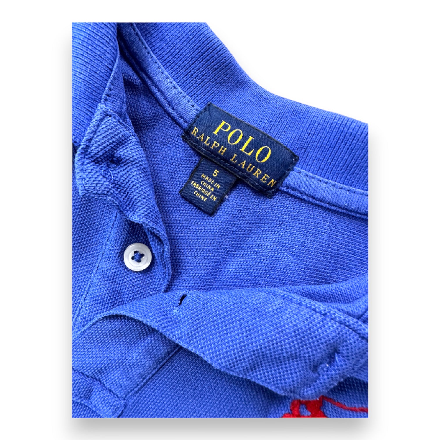 Ralph Lauren – Blaues Kurzarm-Poloshirt – 5 Jahre