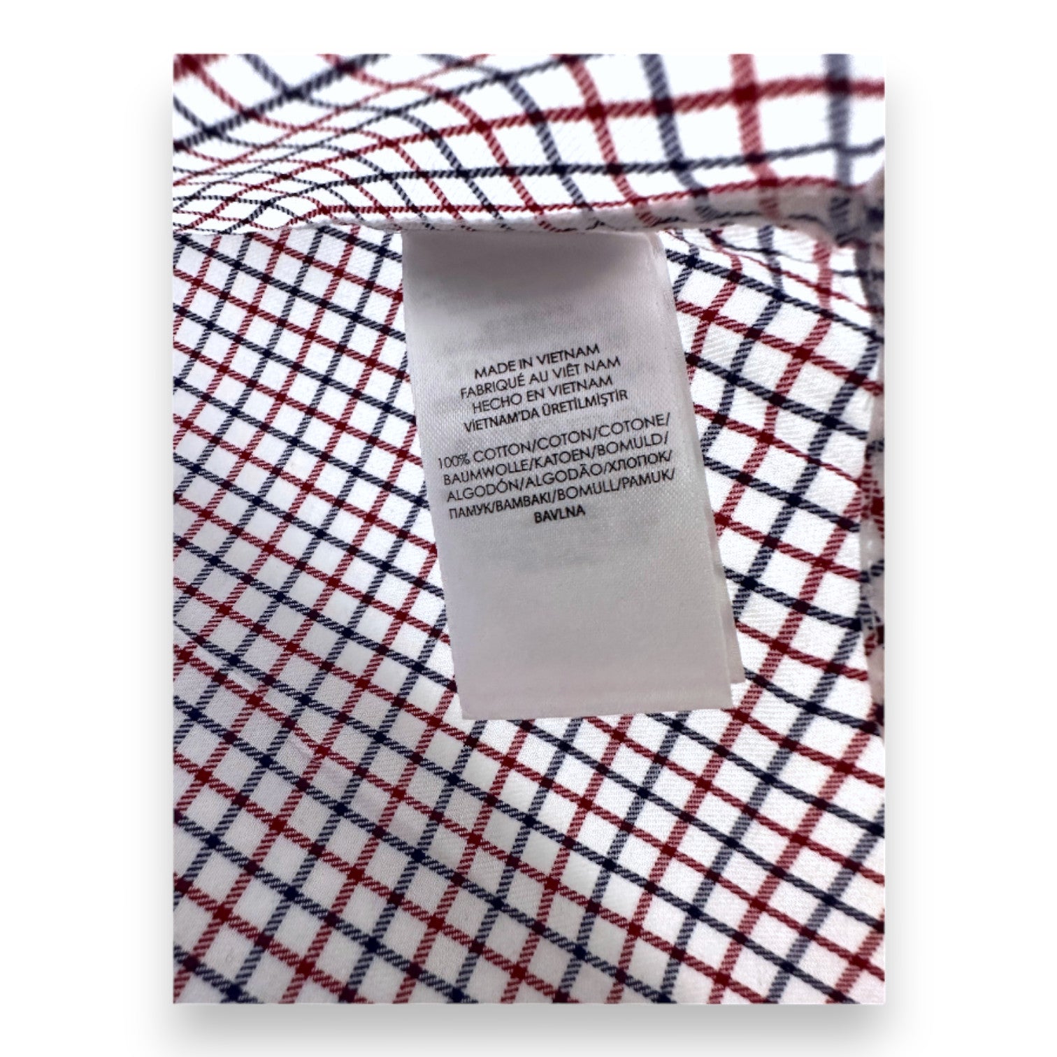 RALPH LAUREN - Weißes Hemd mit rosa und blauen Karos - 3 Jahre