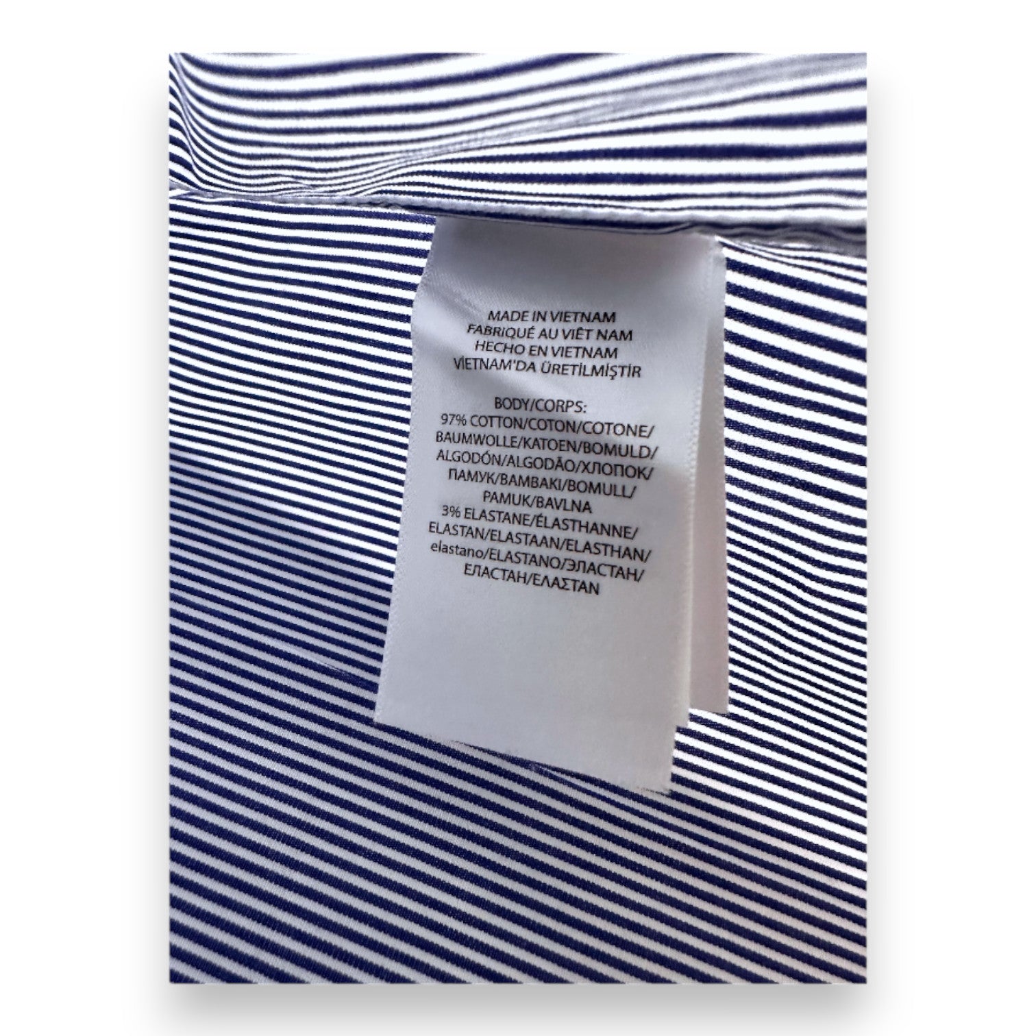 RALPH LAUREN - Weißes Hemd mit blauen Streifen - 3 Jahre