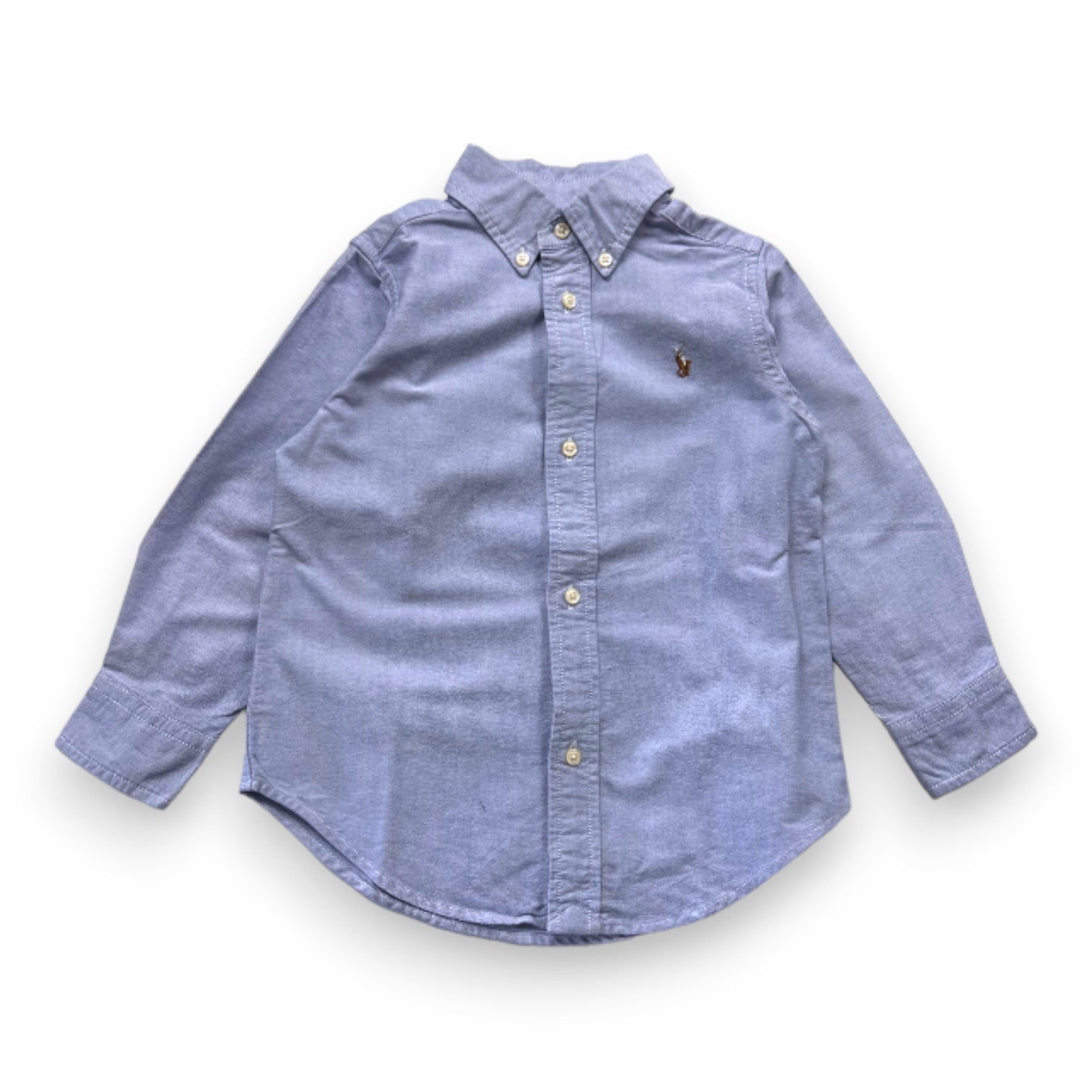 RALPH LAUREN - Blue long-sleeved shirt - 3 years