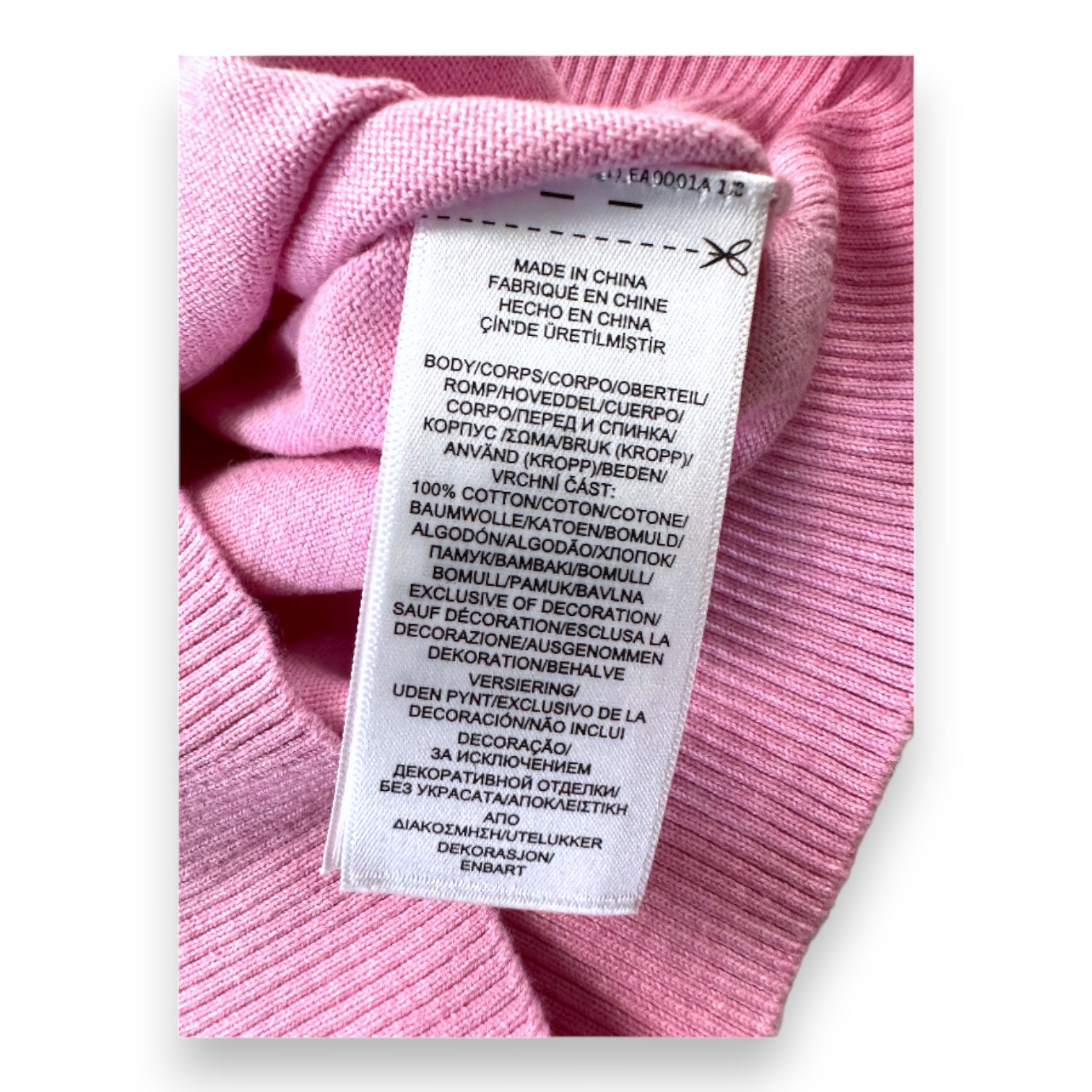 RALPH LAUREN - Pink long-sleeved sweater - 7 years