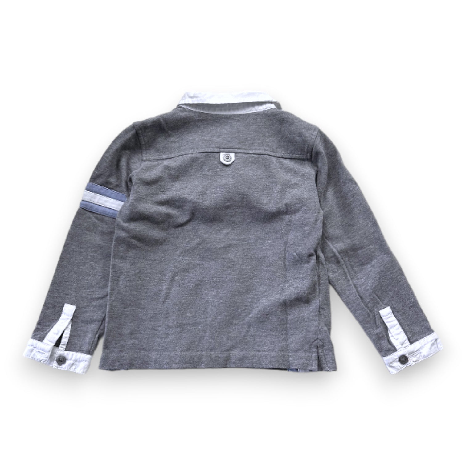 TARTINE & CHOCOLAT - Grey long-sleeved polo shirt - 3 years